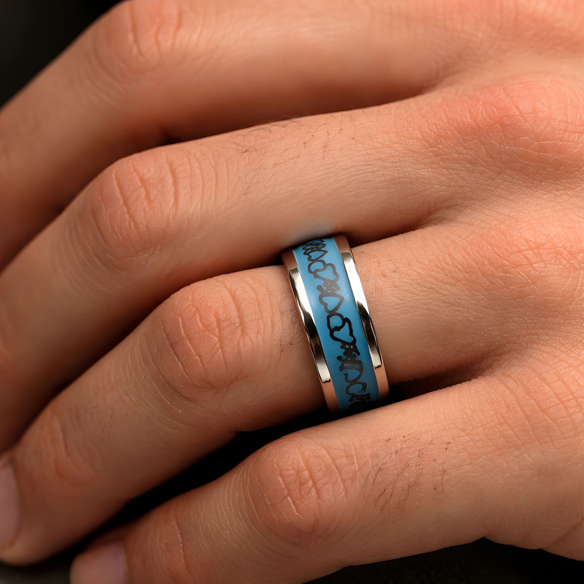 Eternal Knot Blue Ring 6.7cm