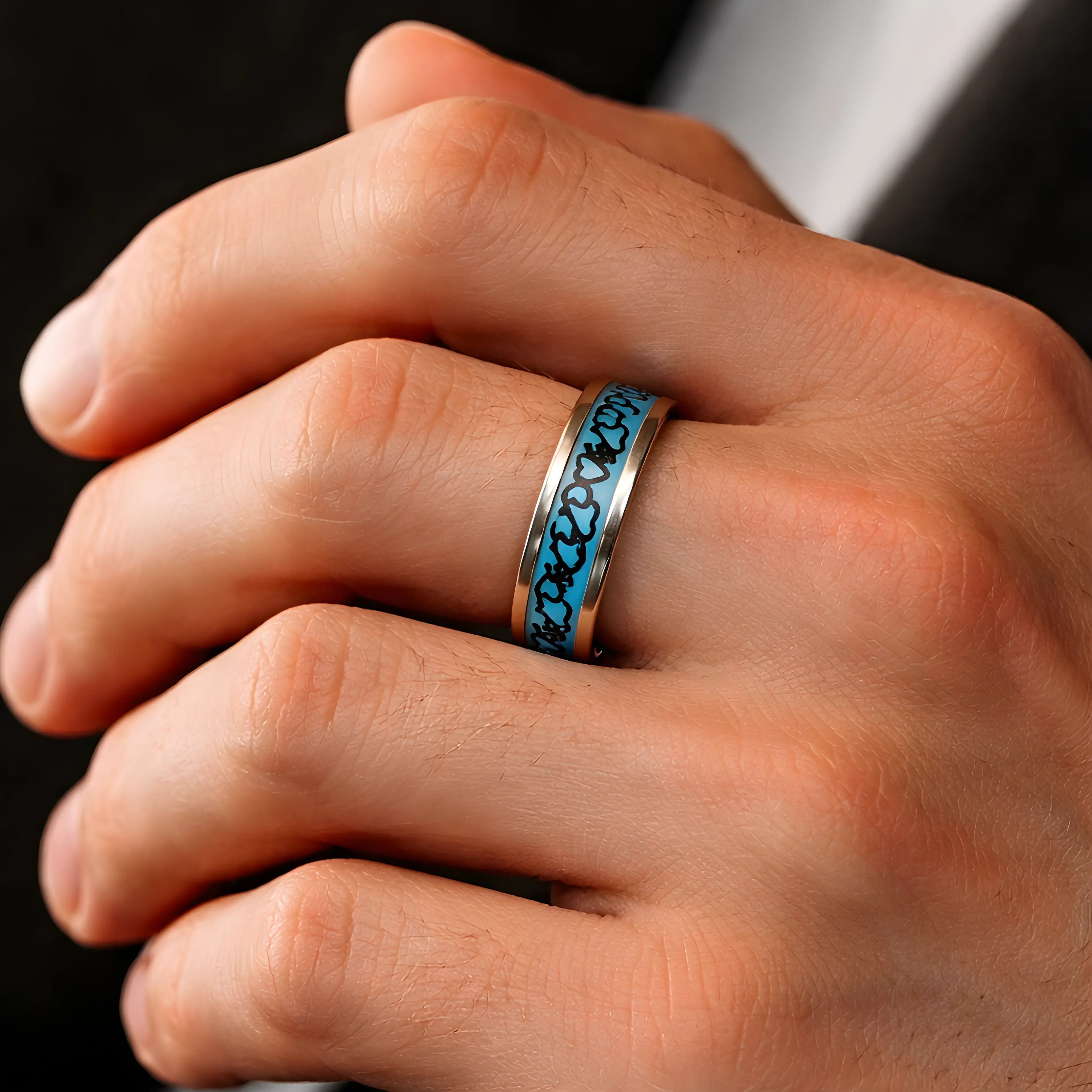 Eternal Knot Blue Ring 6.7cm
