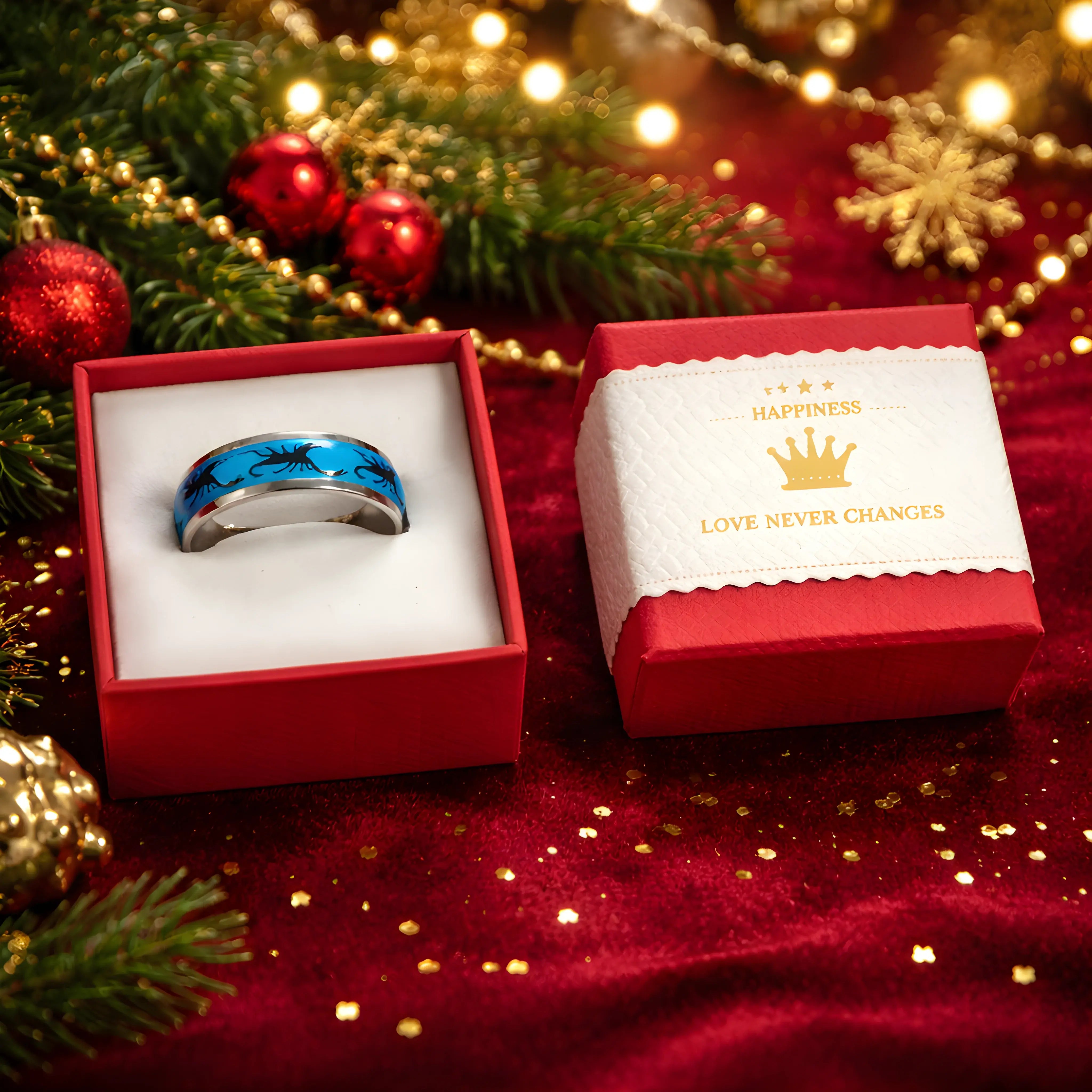 Turquoise Scorpion Inlay Ring 6.7cm