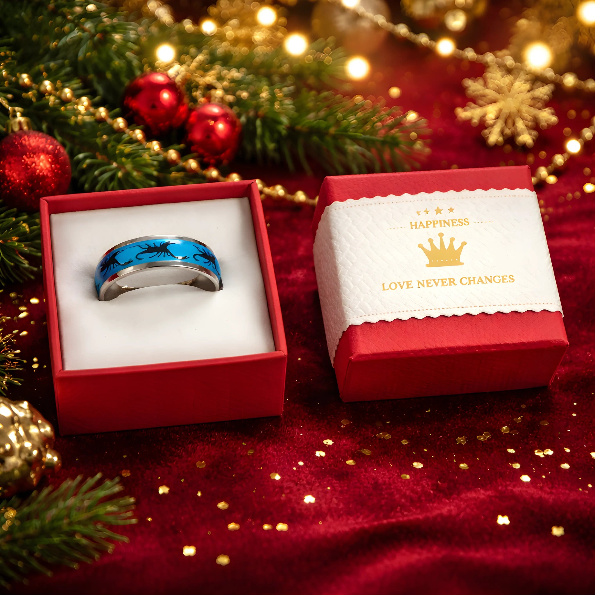 Turquoise Scorpion Inlay Ring 6.7cm