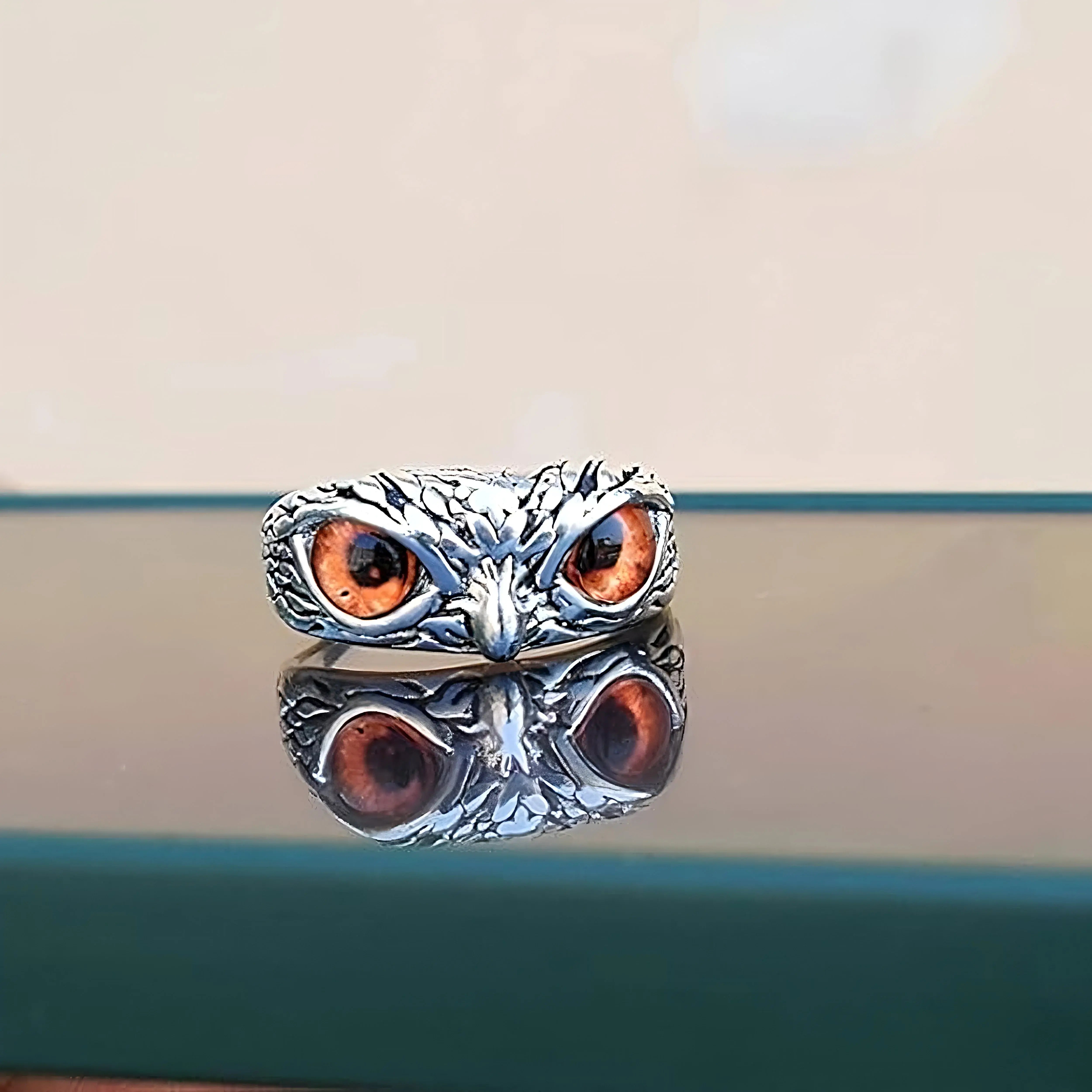Purple Owl Gaze Ring