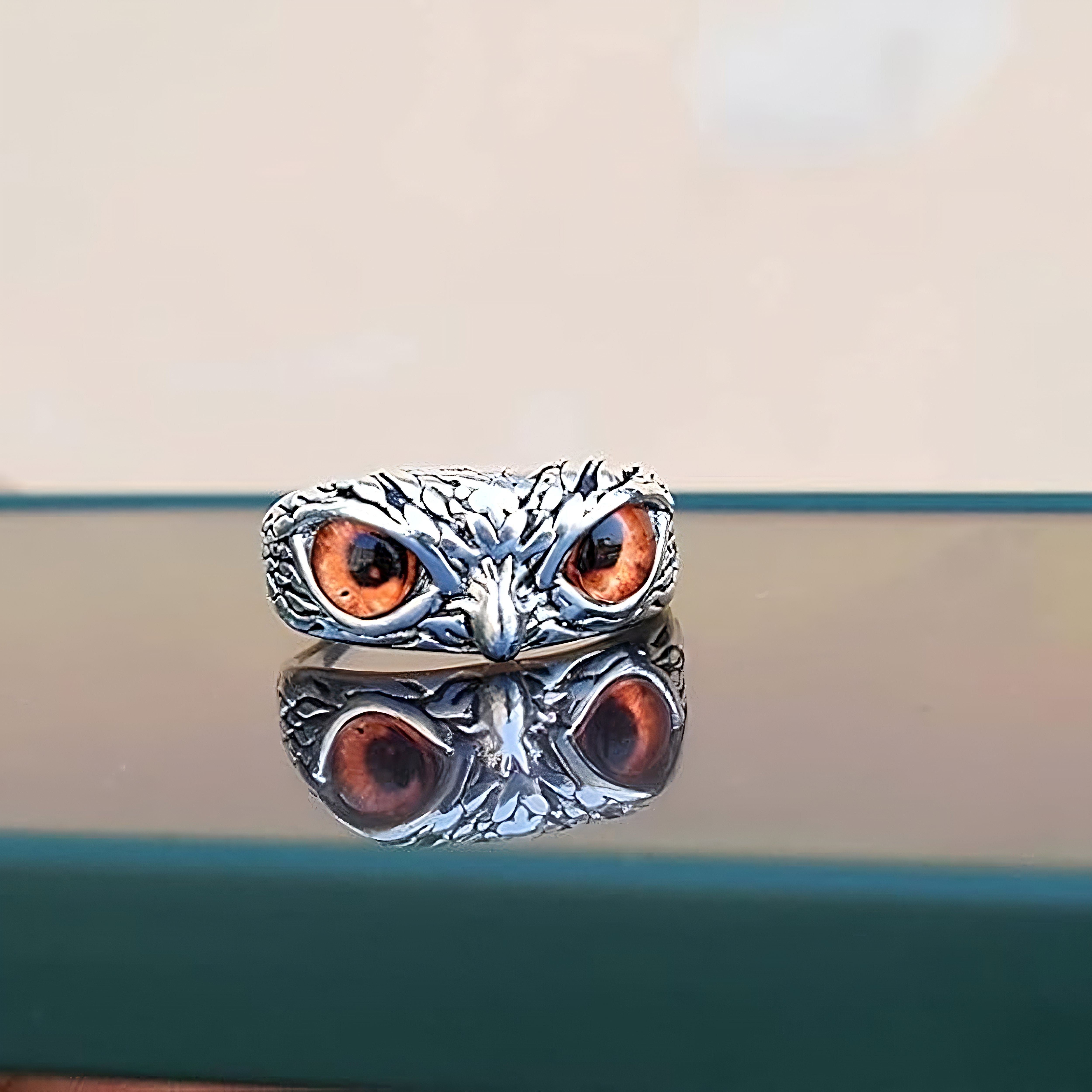 Purple Owl Gaze Ring