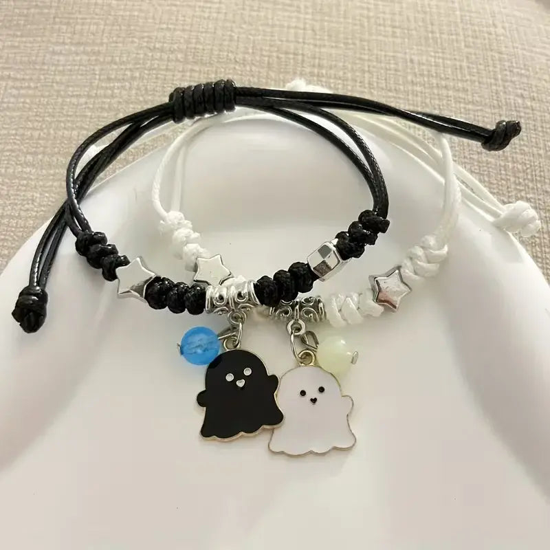 Cute Ghost Couple Bracelet Set