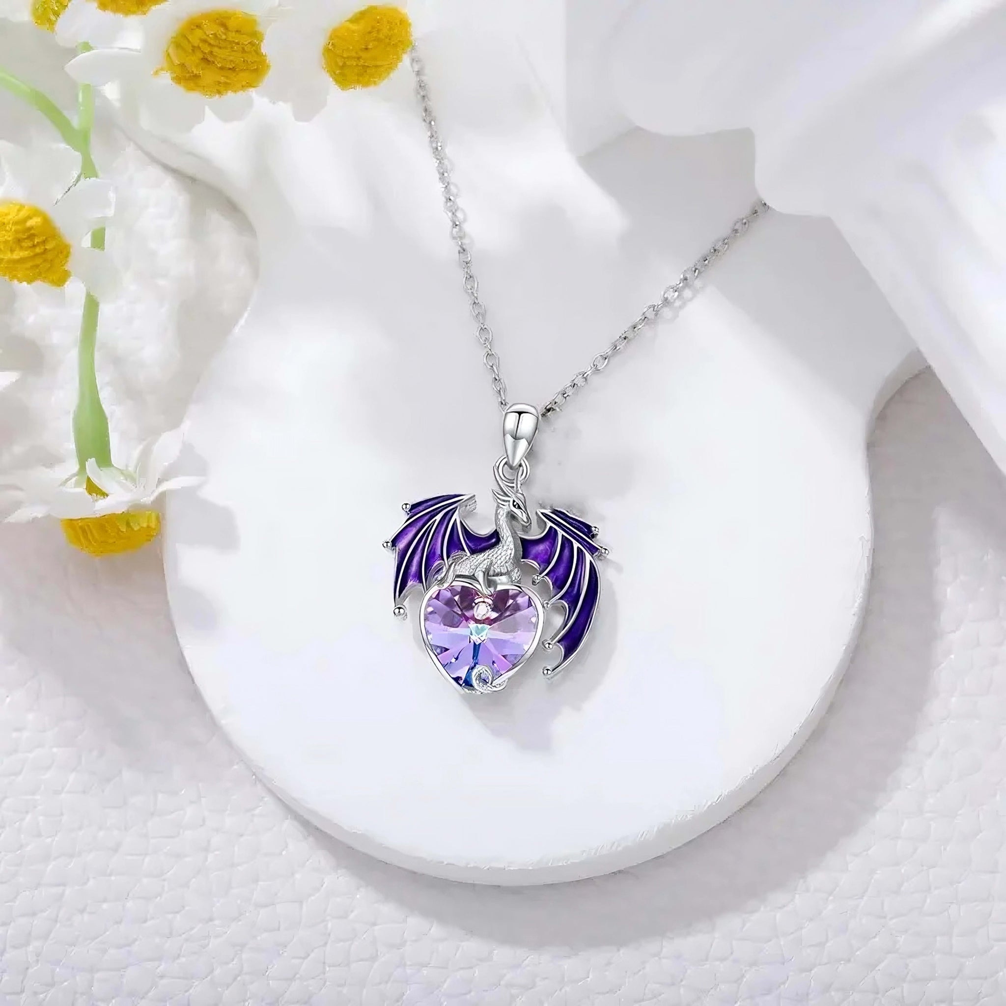 Purple Dragon Necklace