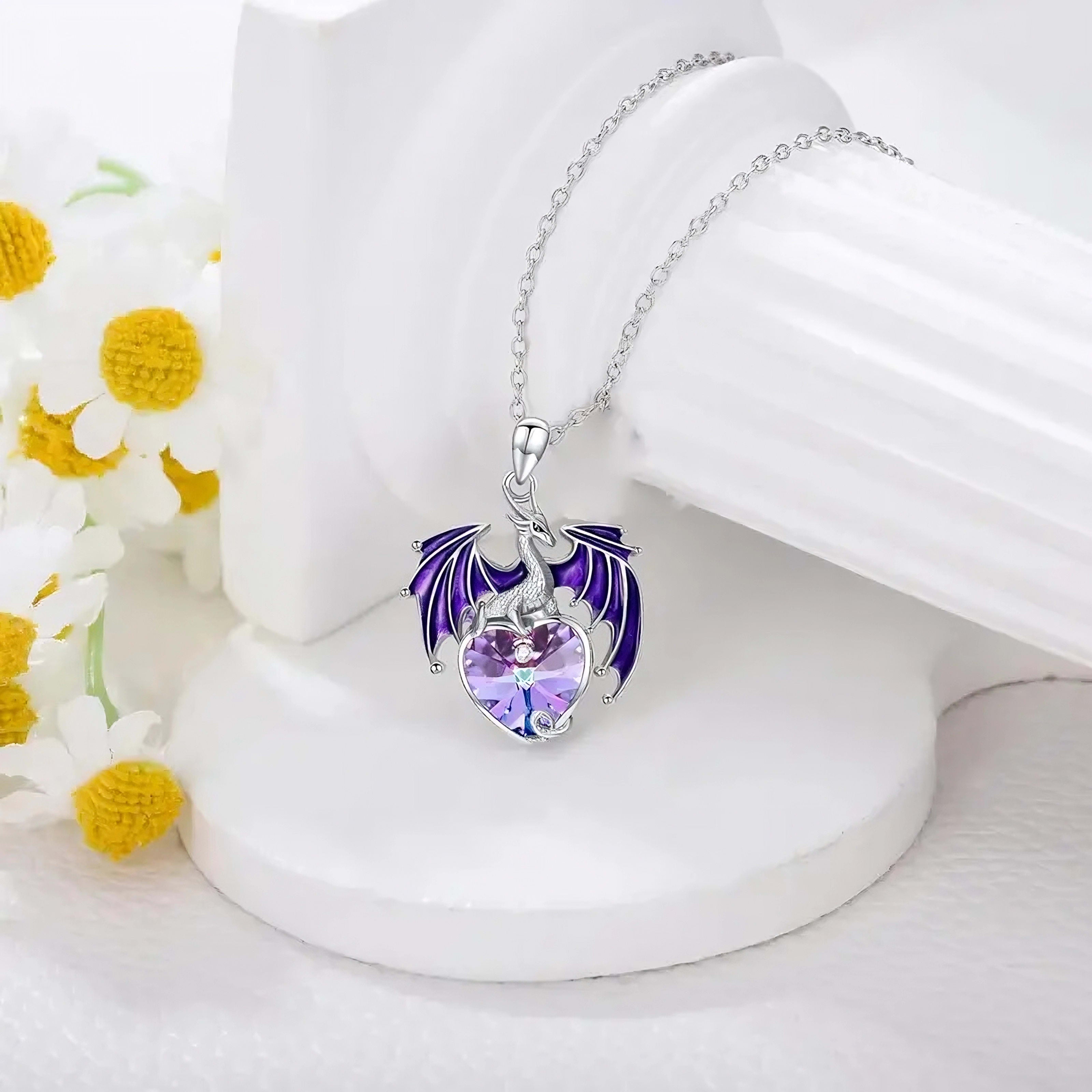 Purple Dragon Necklace
