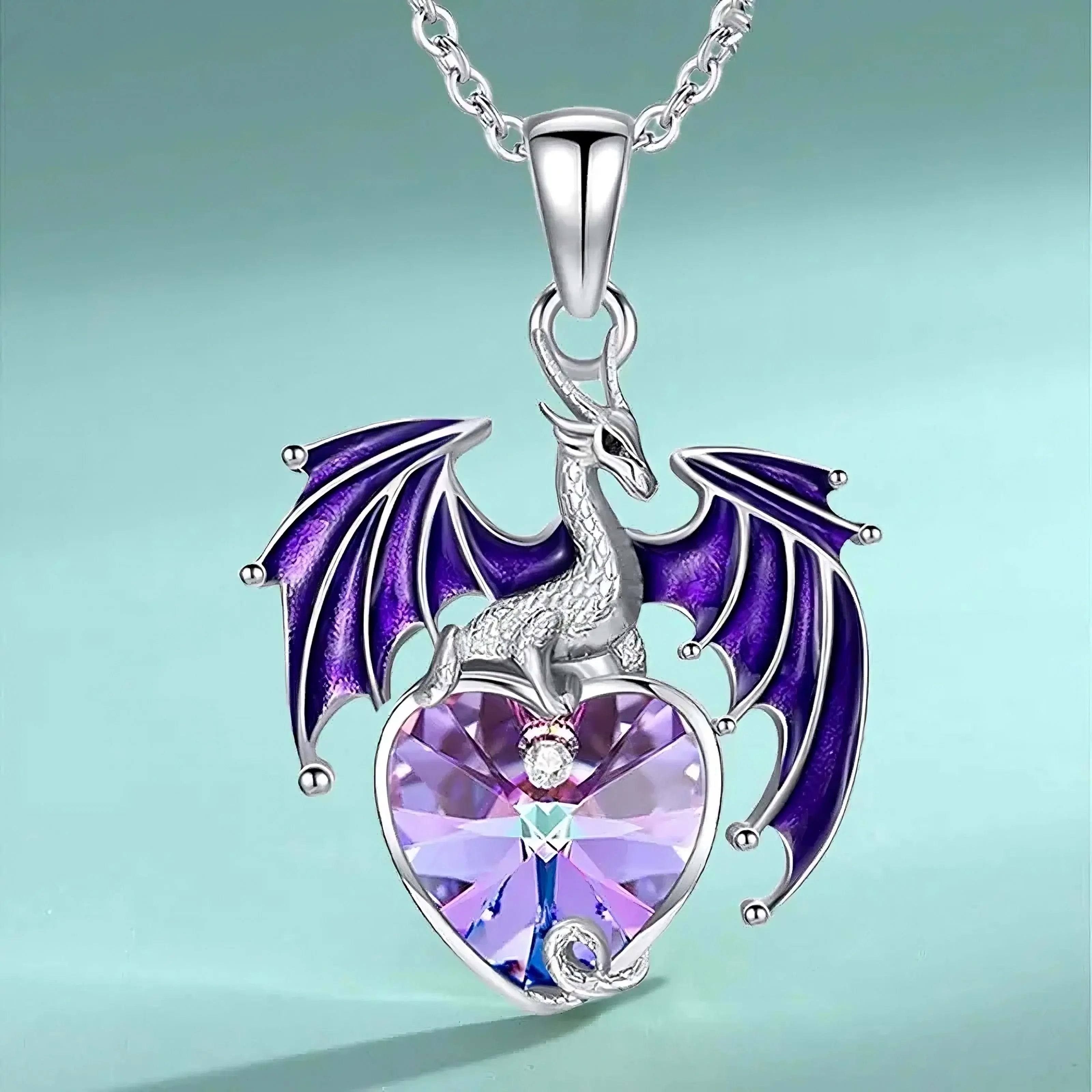 Purple Dragon Necklace