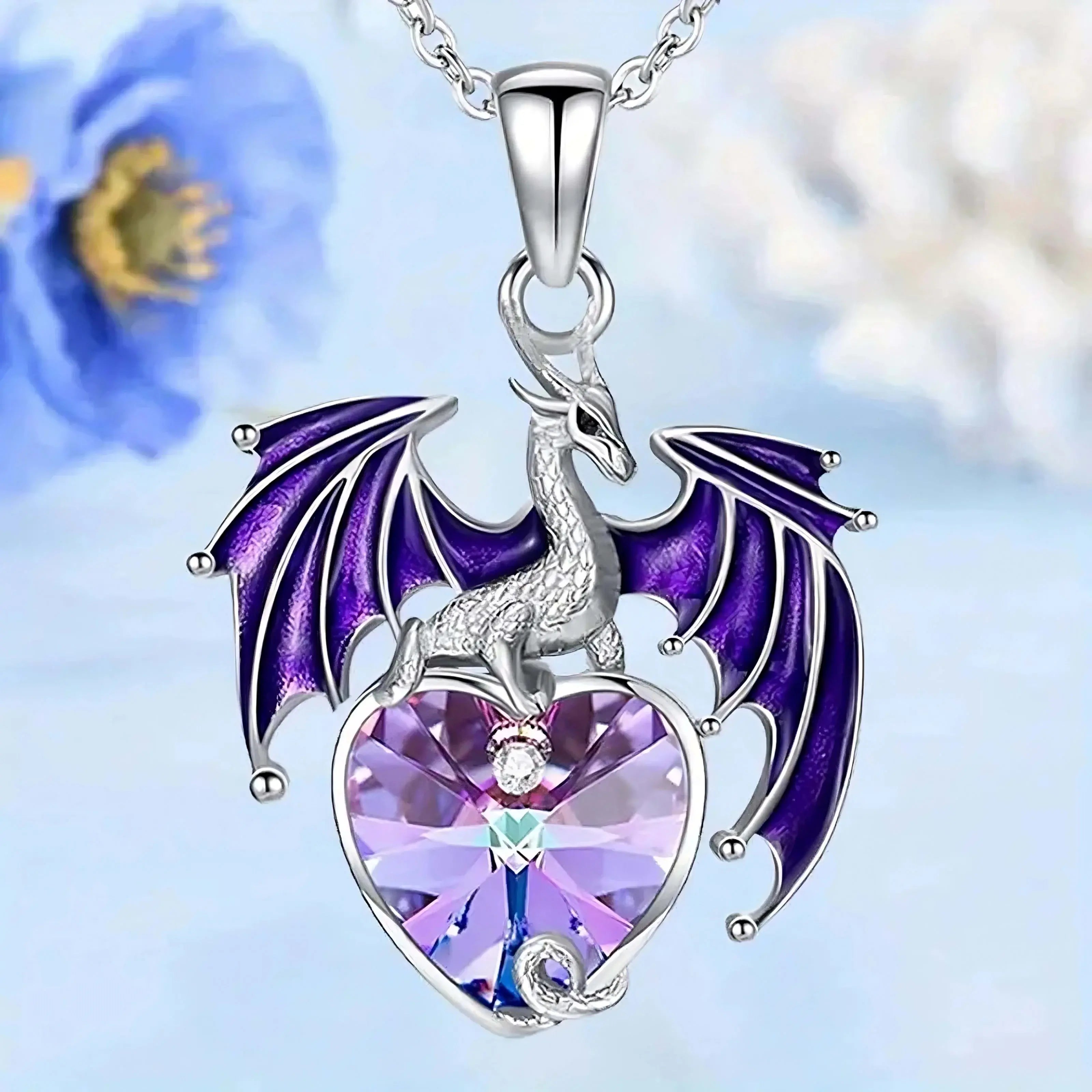 Purple Dragon Necklace