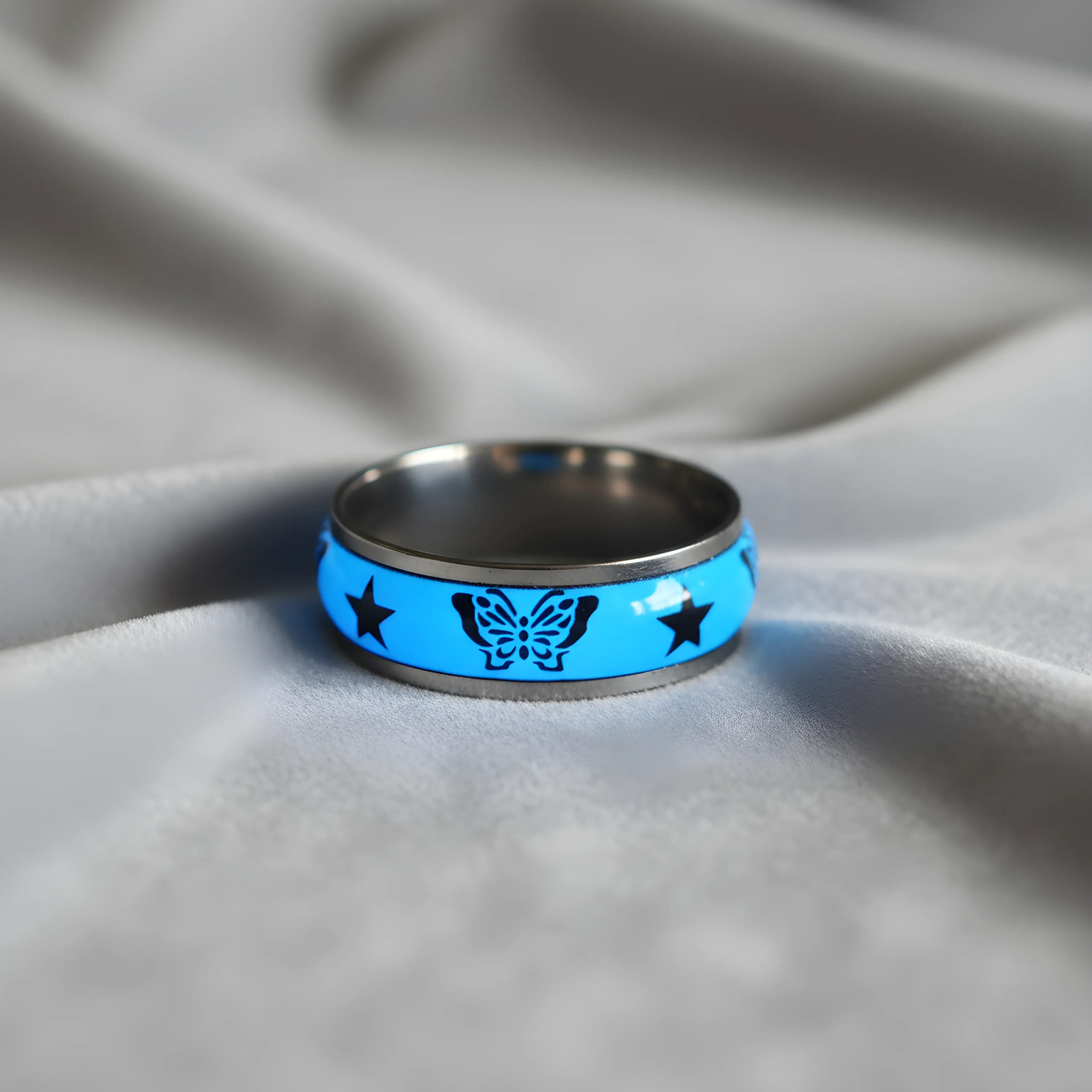 Blue Butterfly Star Ring 6.7cm