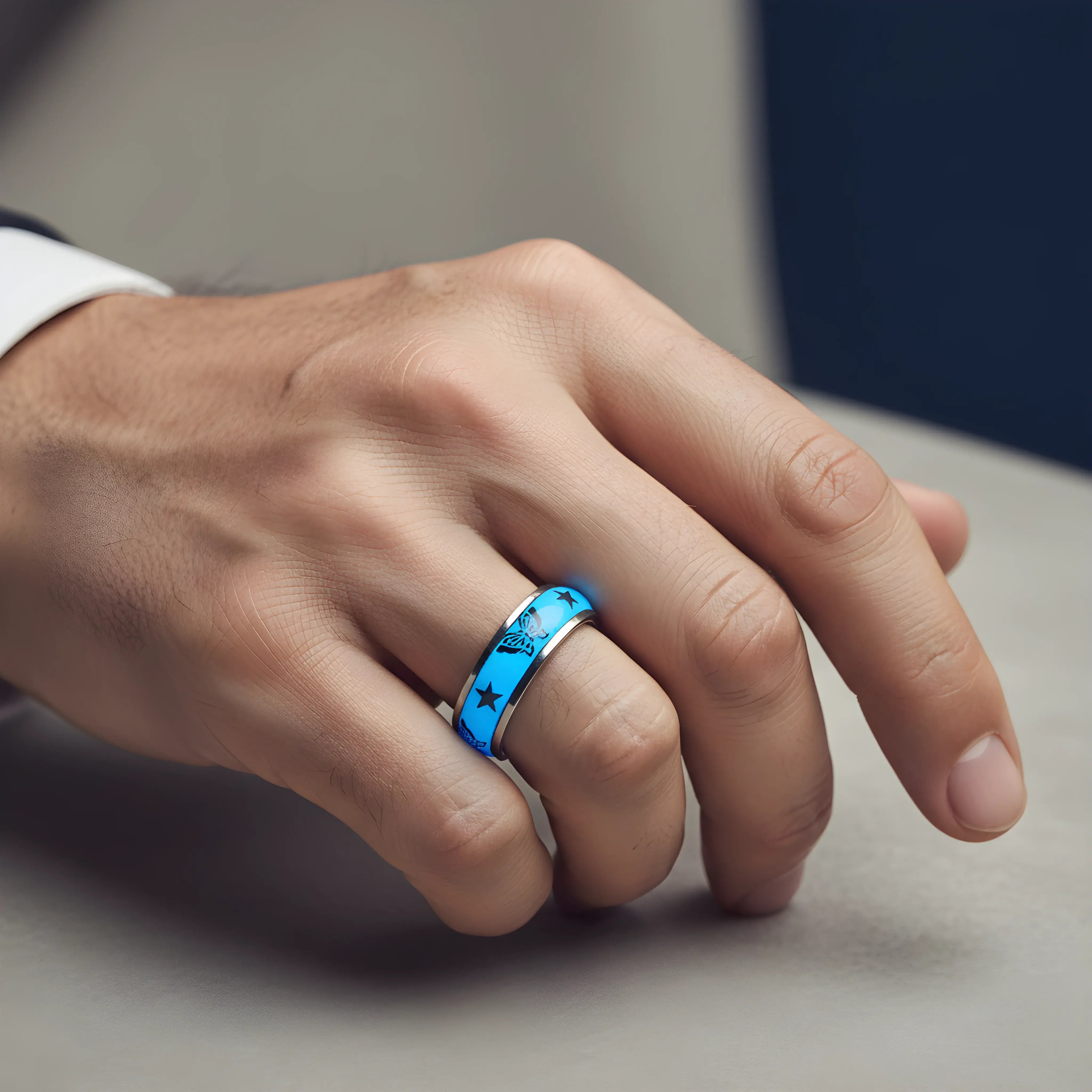 Blue Butterfly Star Ring 6.7cm