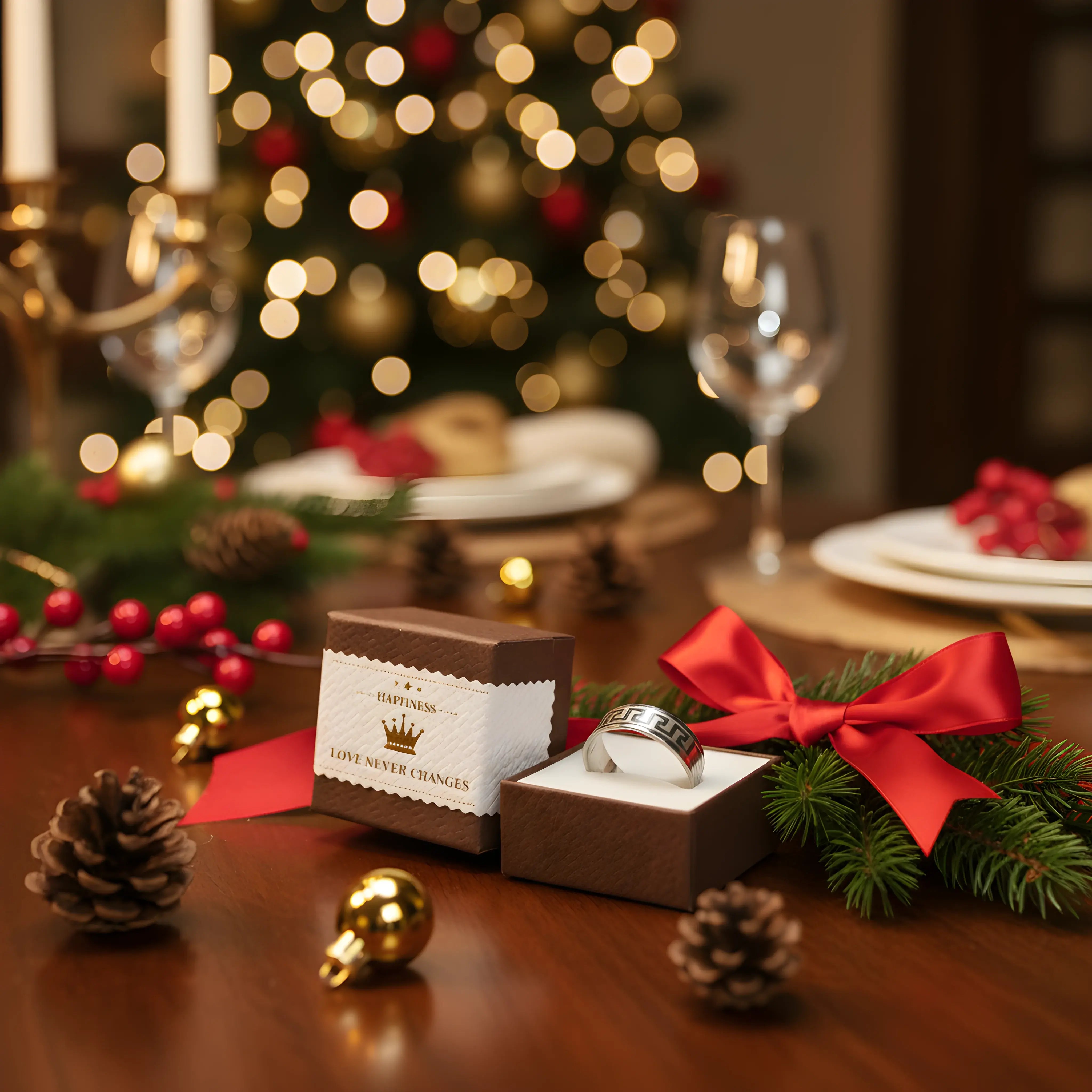 Stainless Steel Greek Pattern Ring 6.5cm