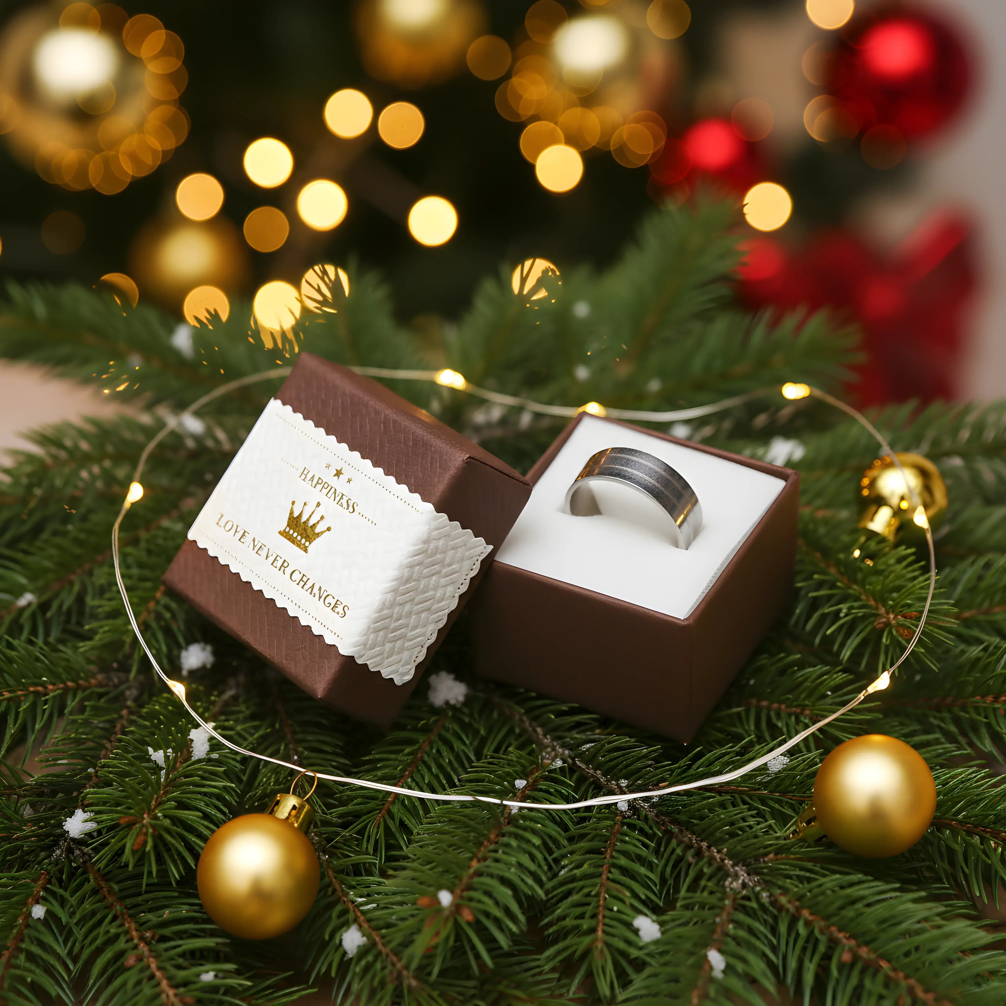 Brushed Stainless Steel Stripe Ring 5.9cm