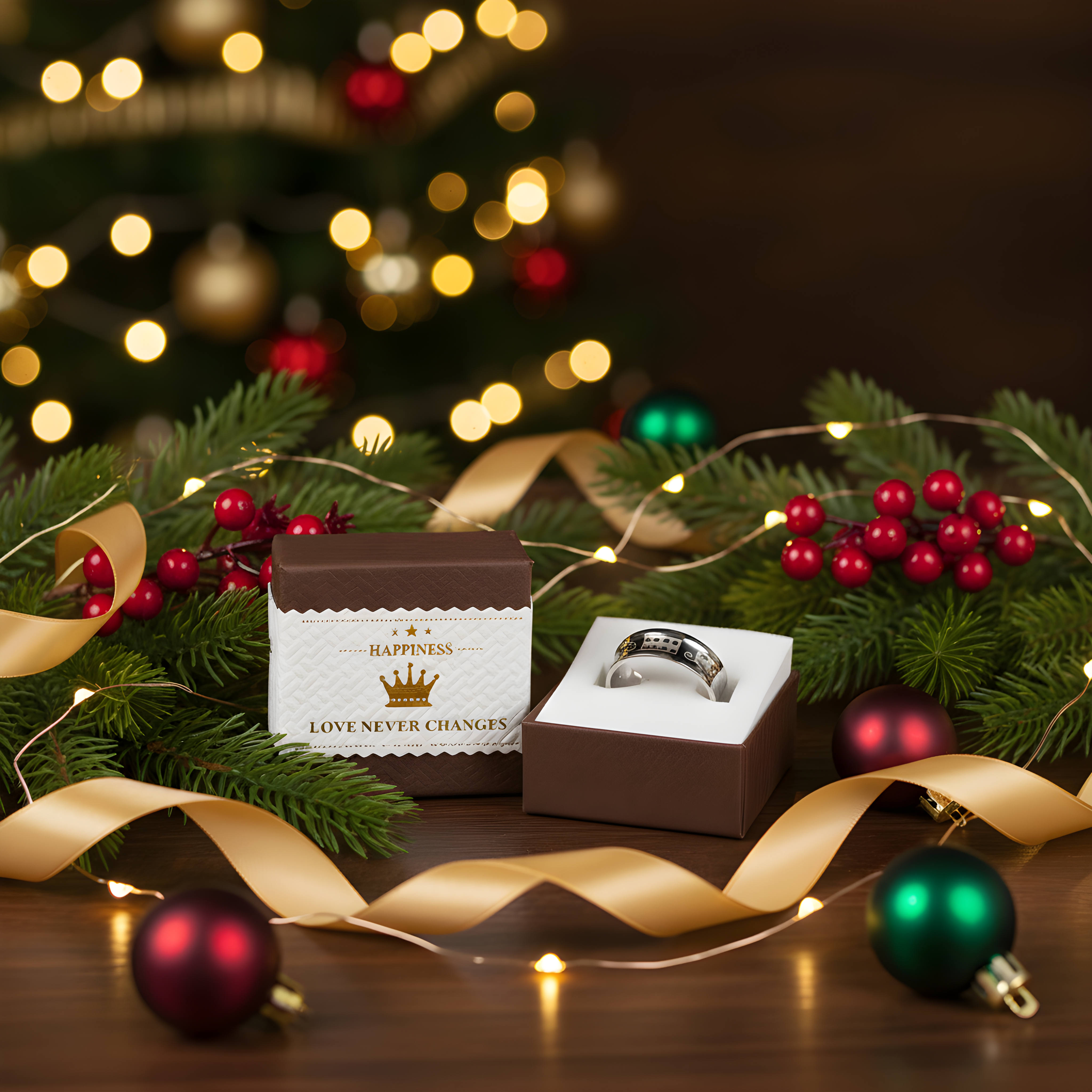 Stainless Steel Pattern Engraved Ring