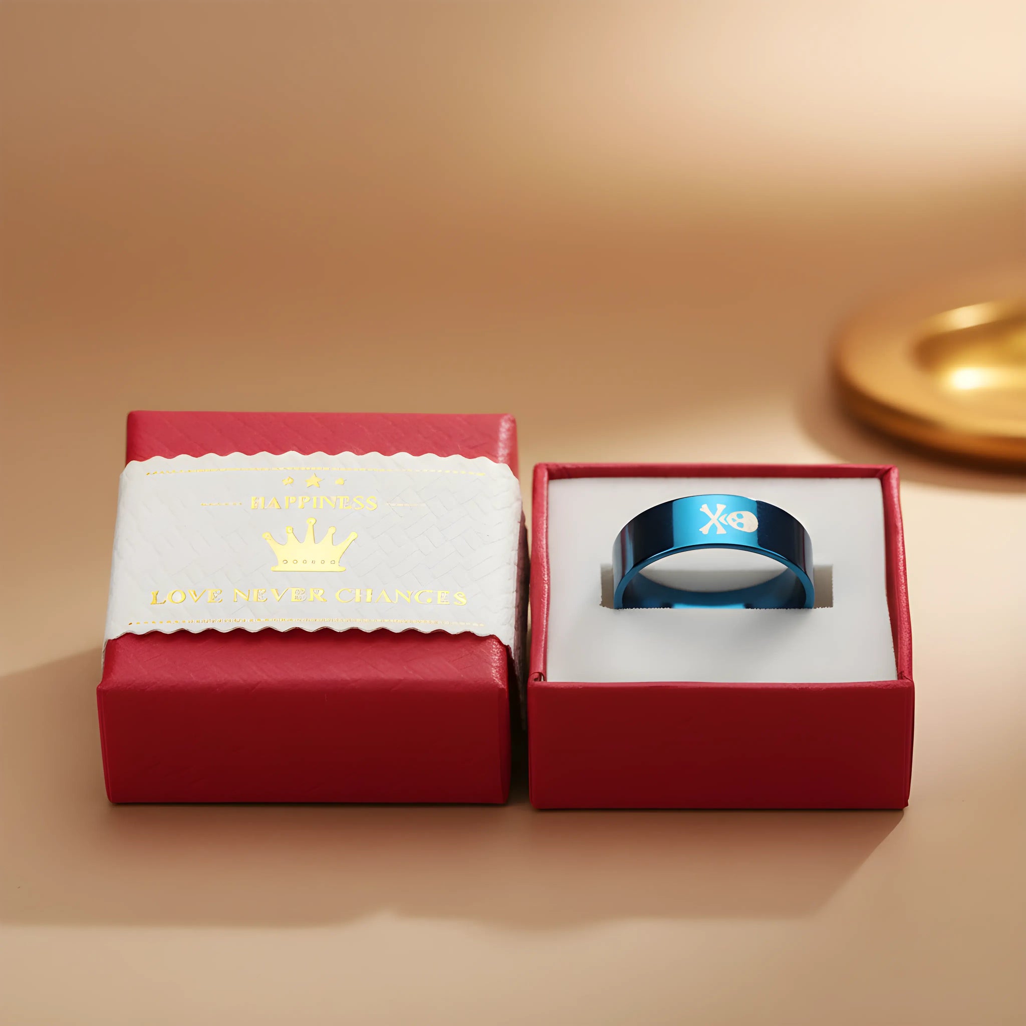 Skull & Crossbones Black Ring 6.2cm