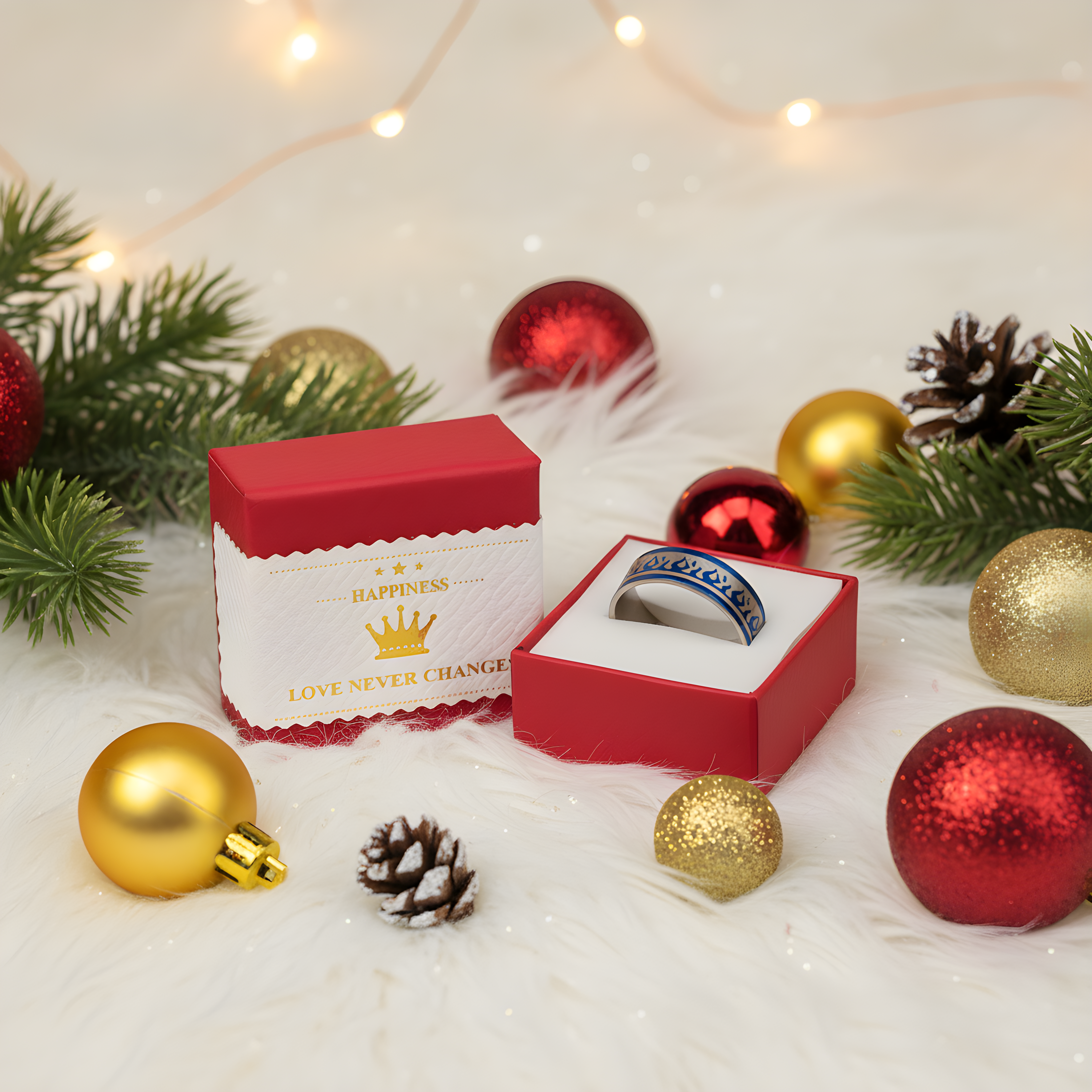 Blue Flame Pattern Ring