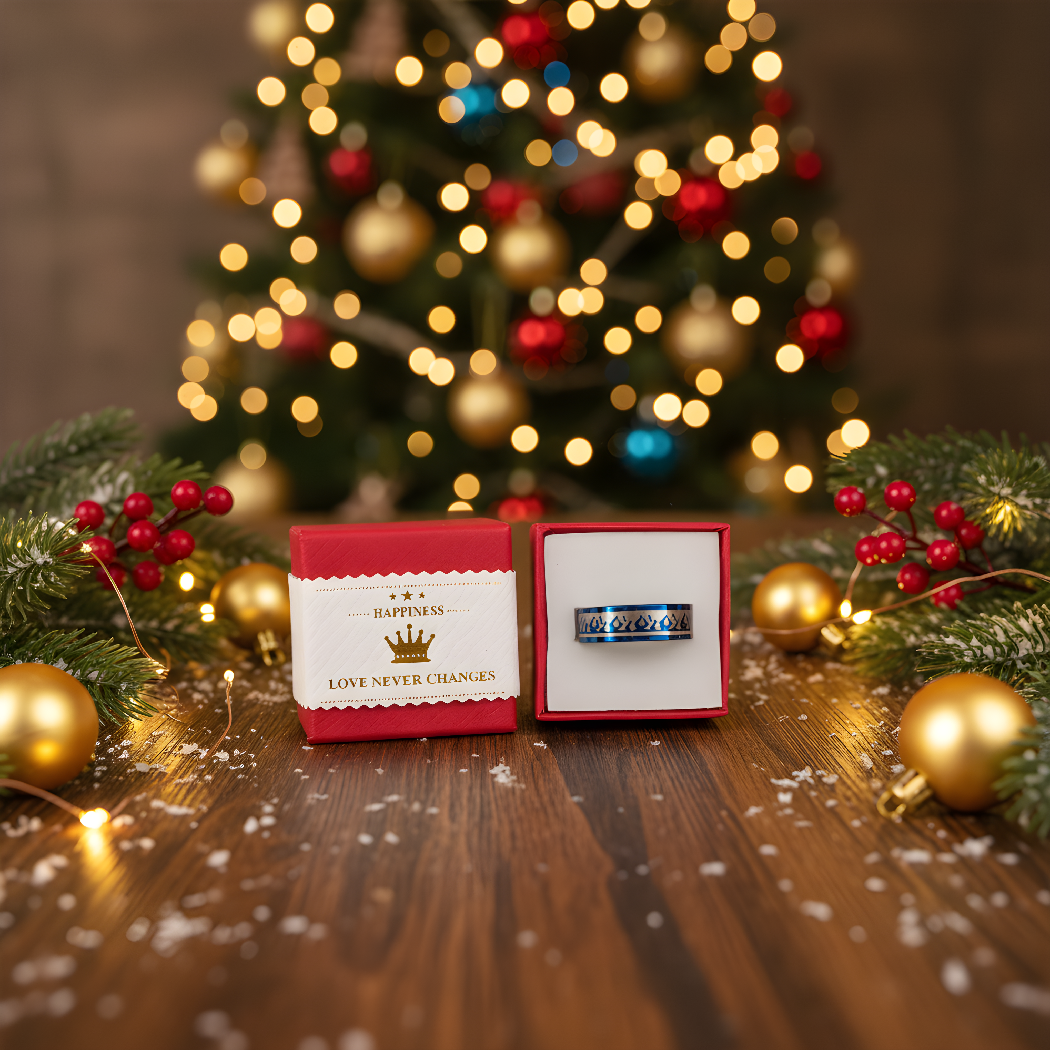 Blue Flame Pattern Ring