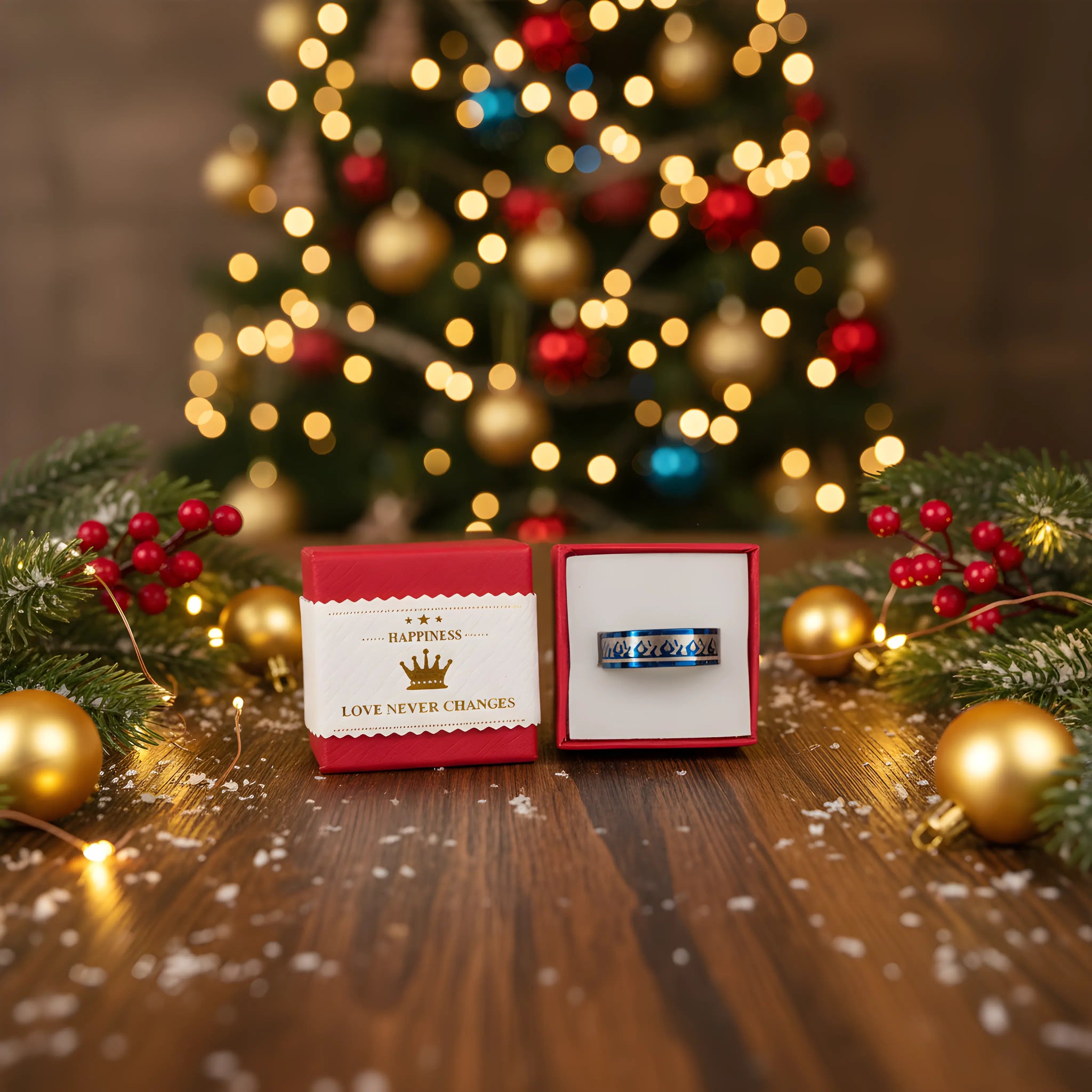 Blue Flame Pattern Ring 6.6cm