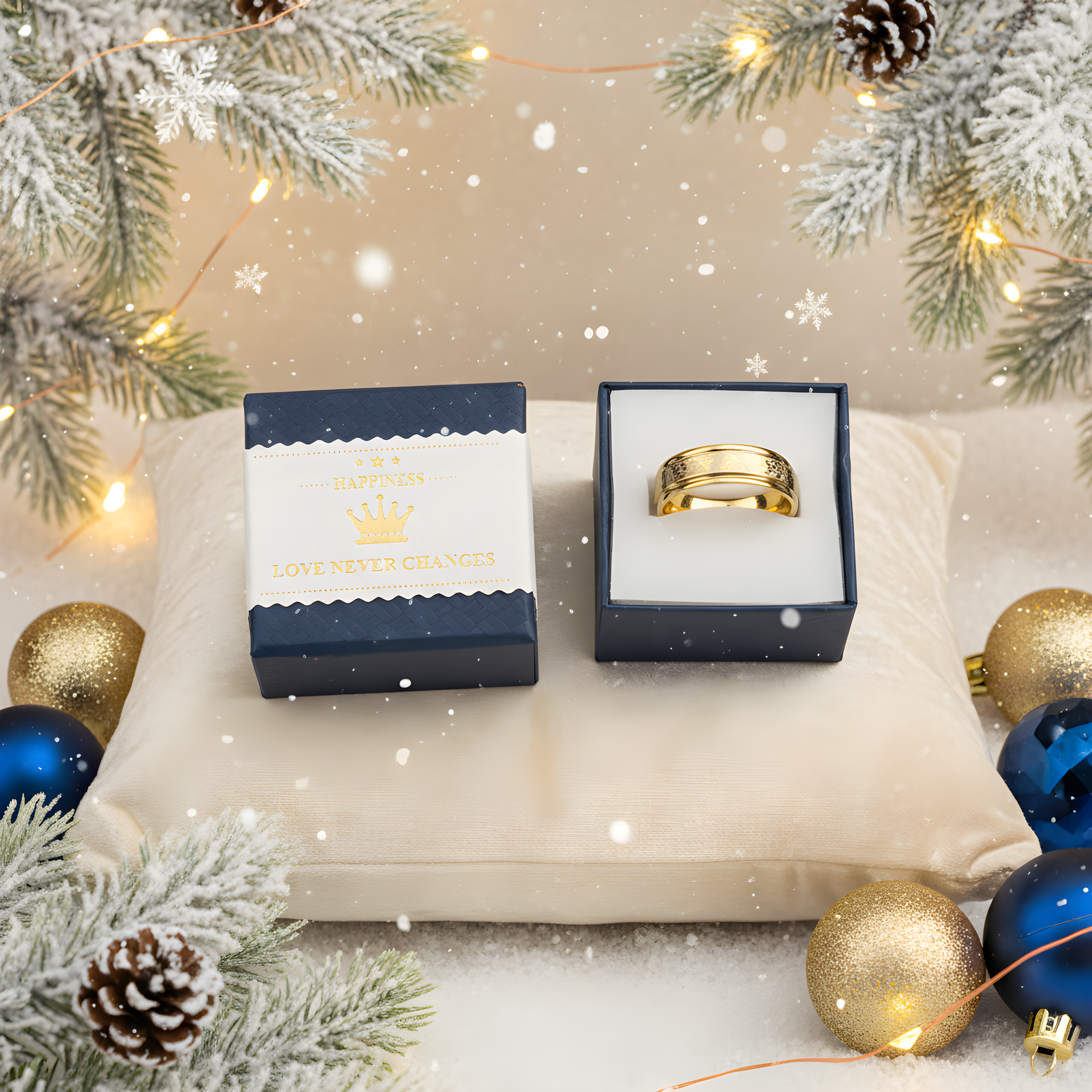 Gold Honeycomb Pattern Ring