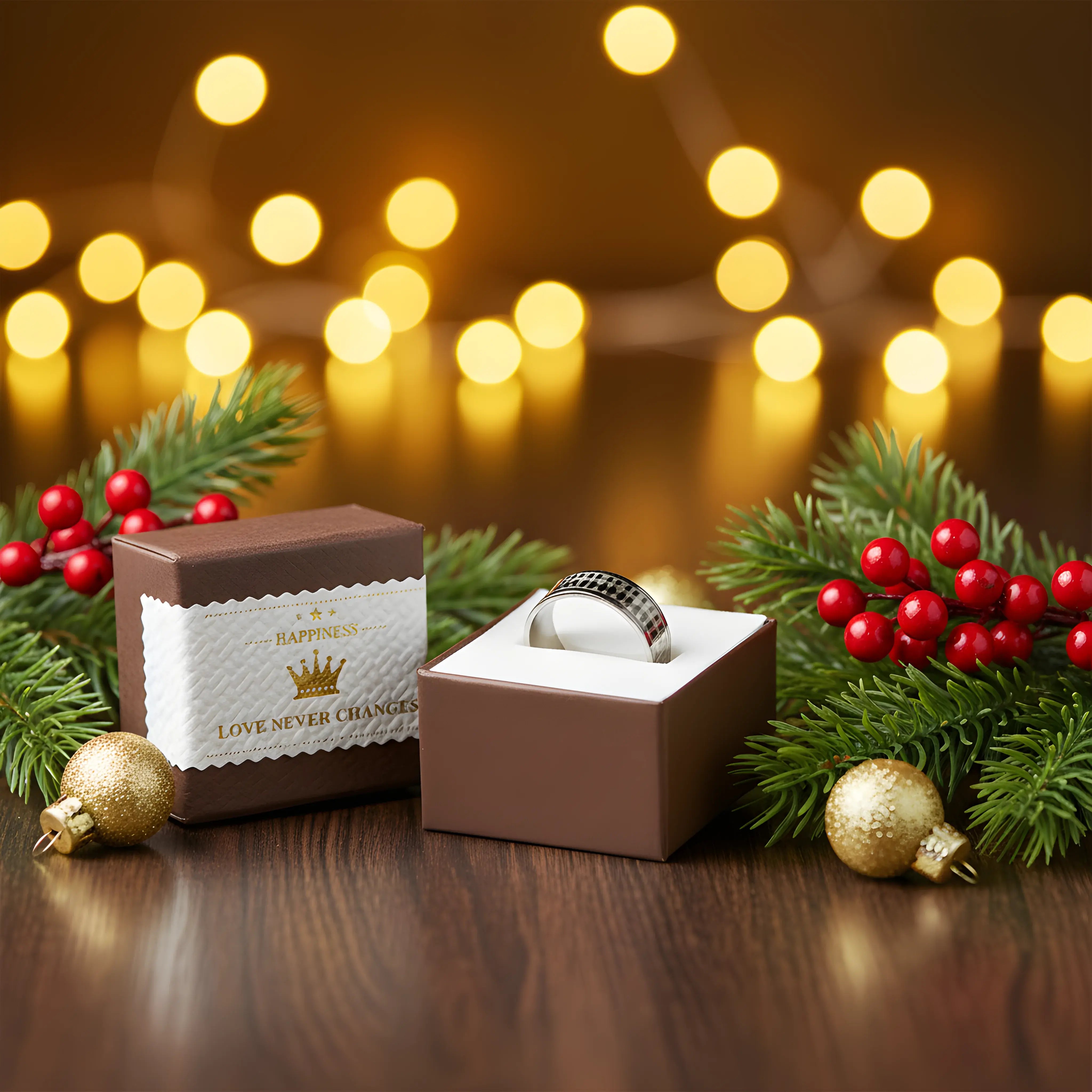 Diamond Pattern Steel Ring 6cm