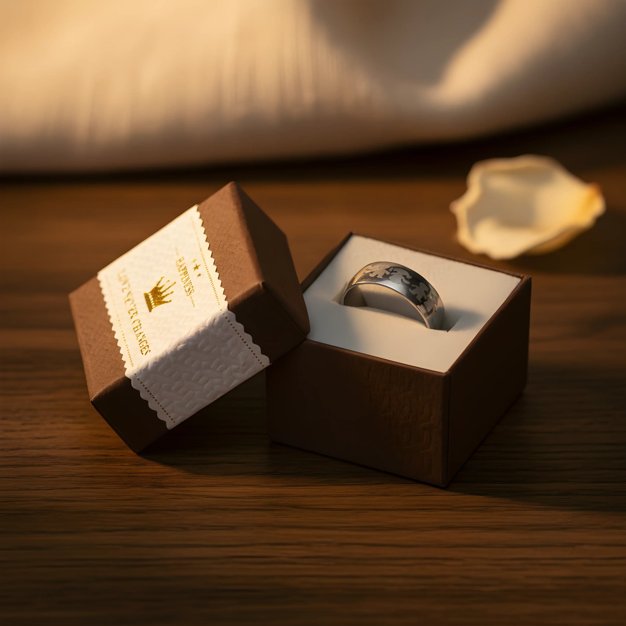 Running Figures Steel Ring 5,6cm