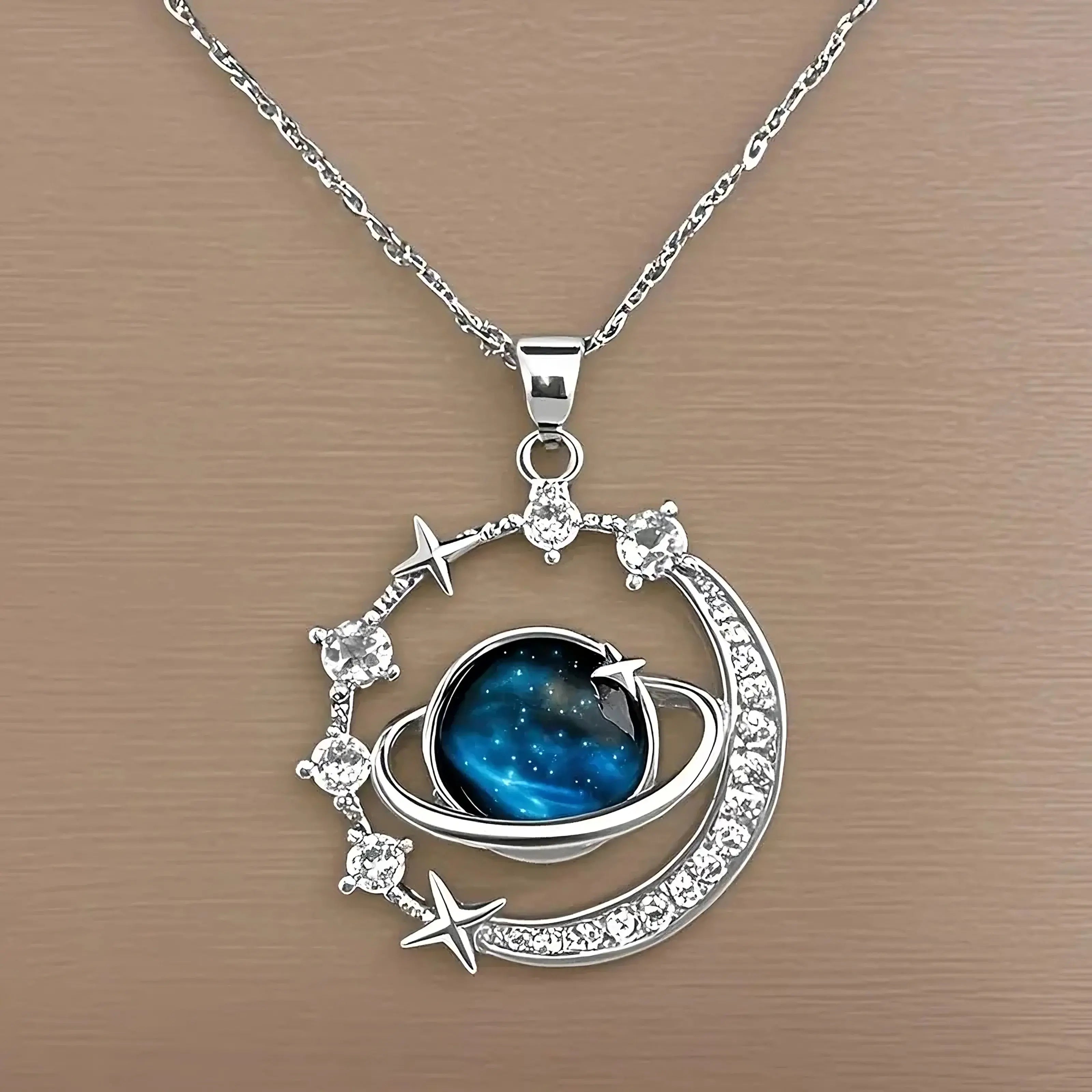 Necklace sky blue