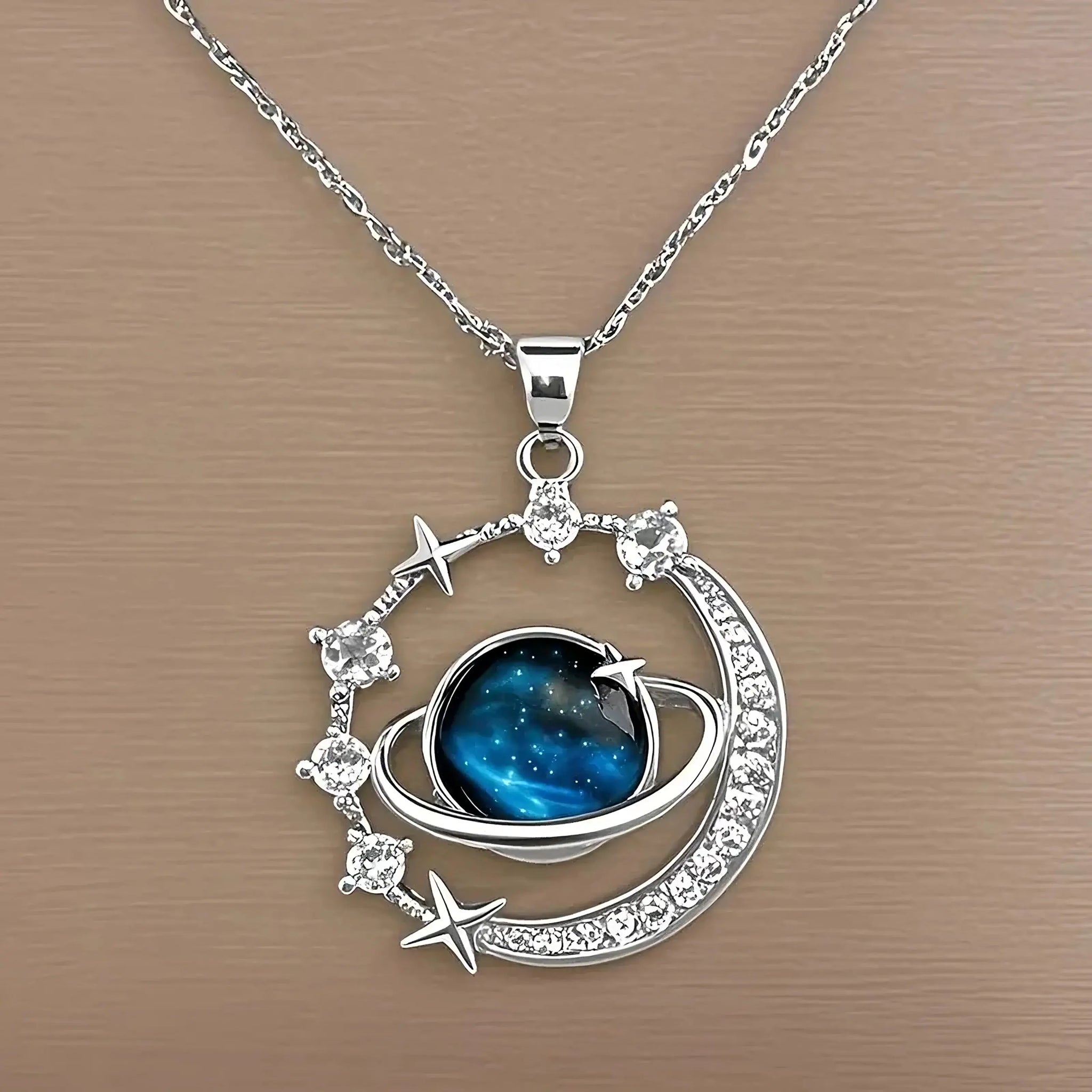 Necklace sky blue