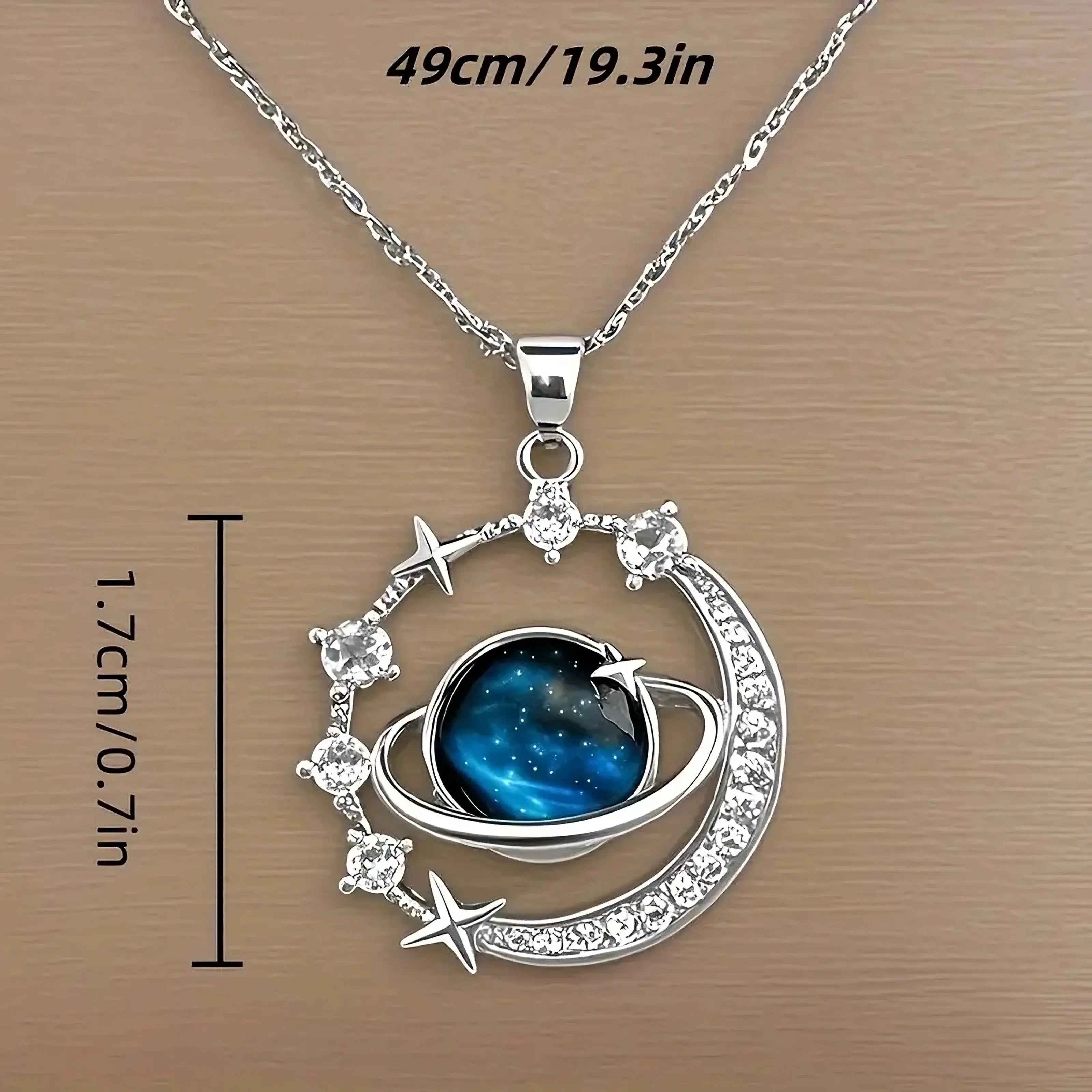 Necklace sky blue