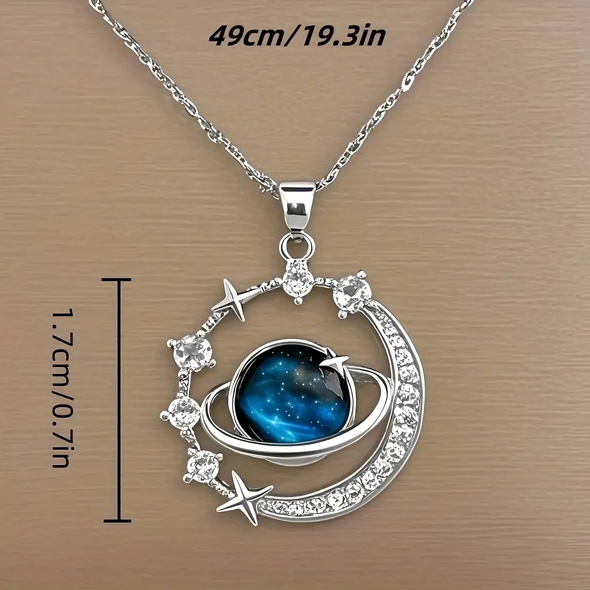Necklace sky blue