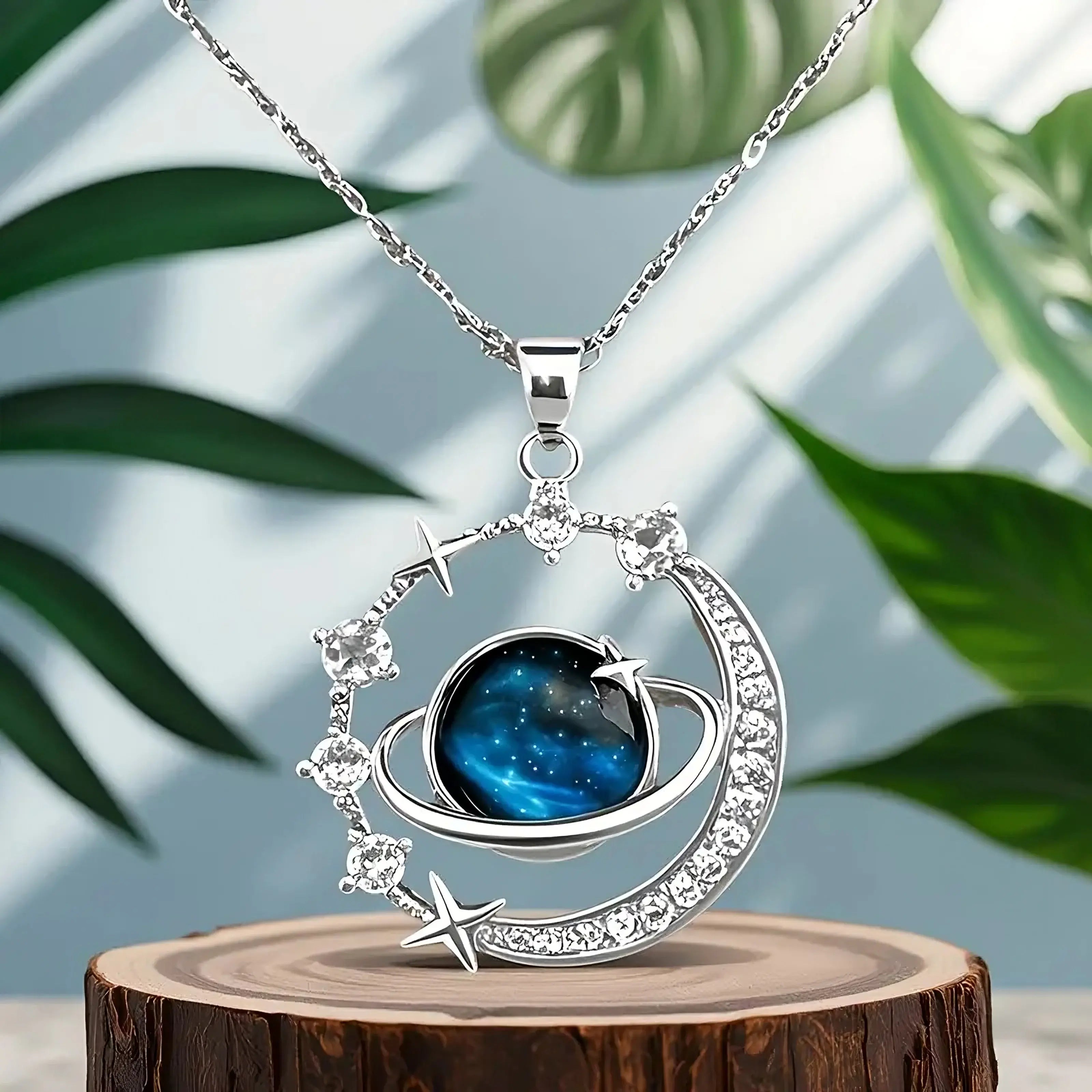 Necklace sky blue