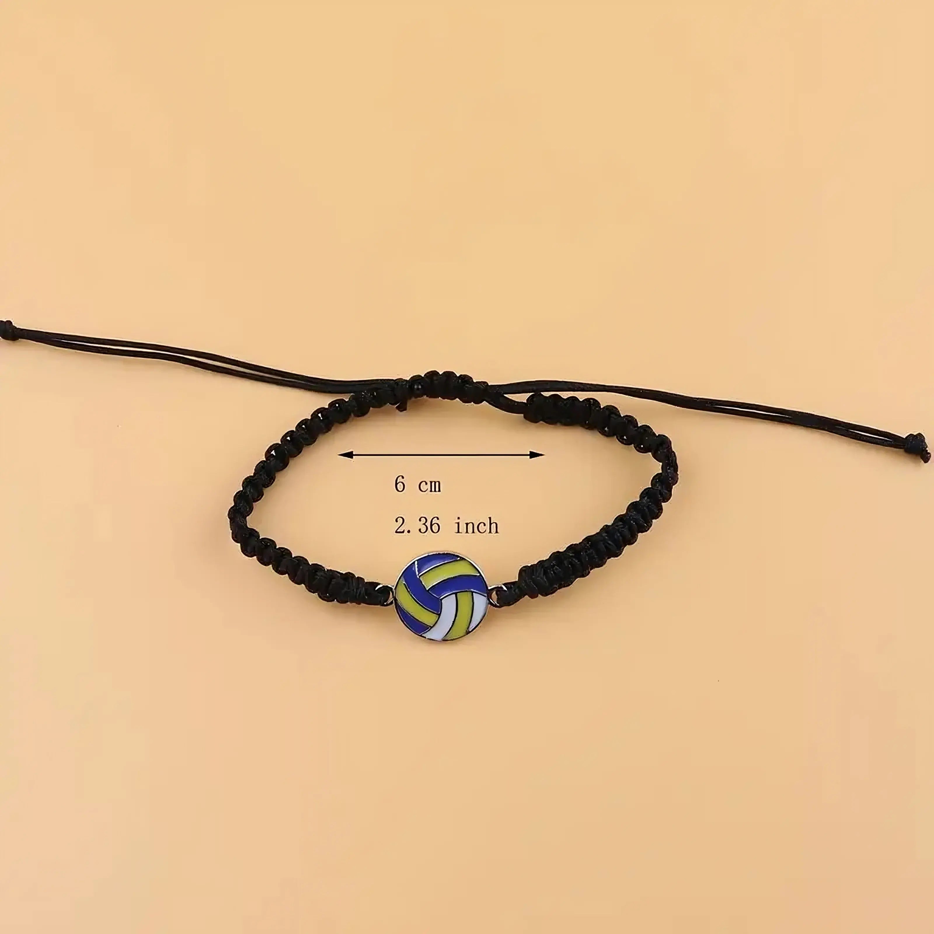 Volleyball Friendship Bracelets – Black & White Adjustable Pair