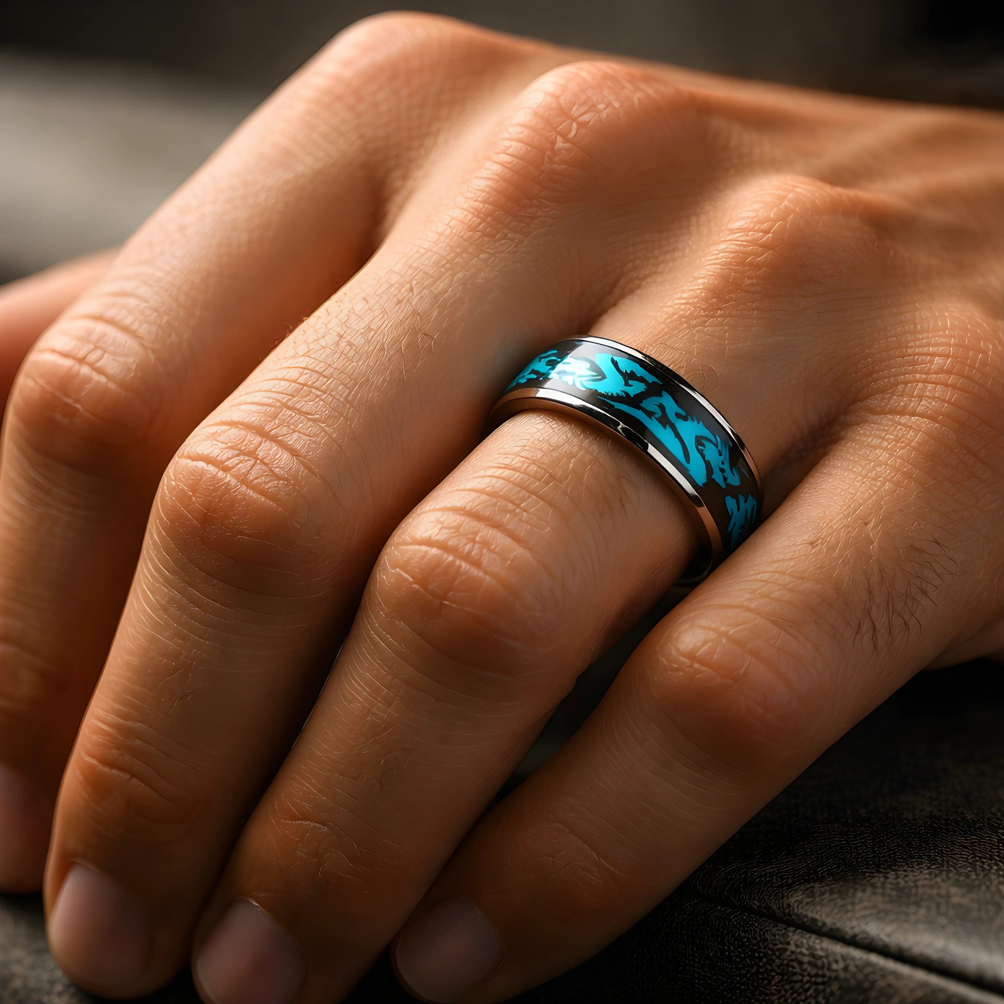 Blue Dragon Glow Ring 5.7cm