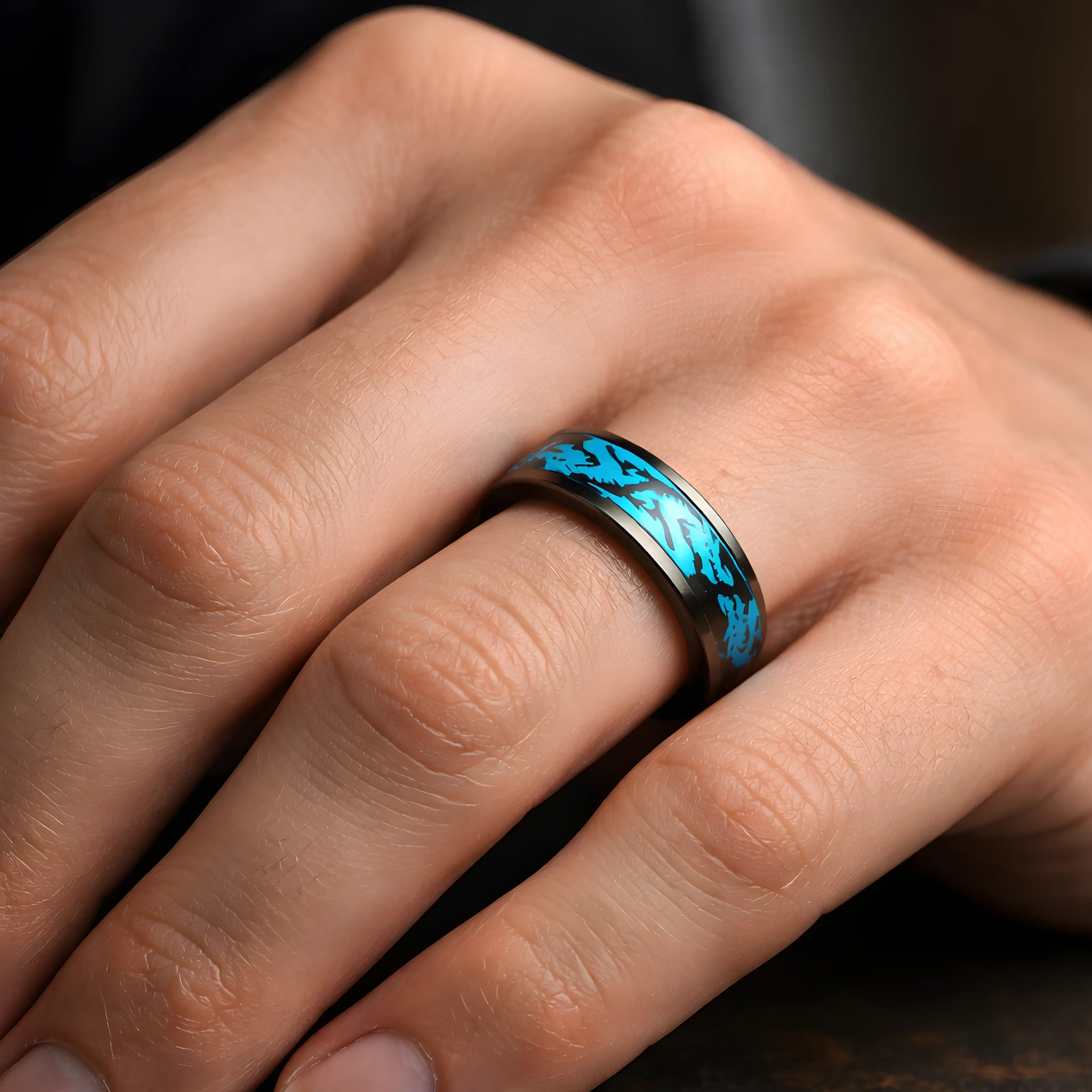 Blue Dragon Glow Ring 5.7cm