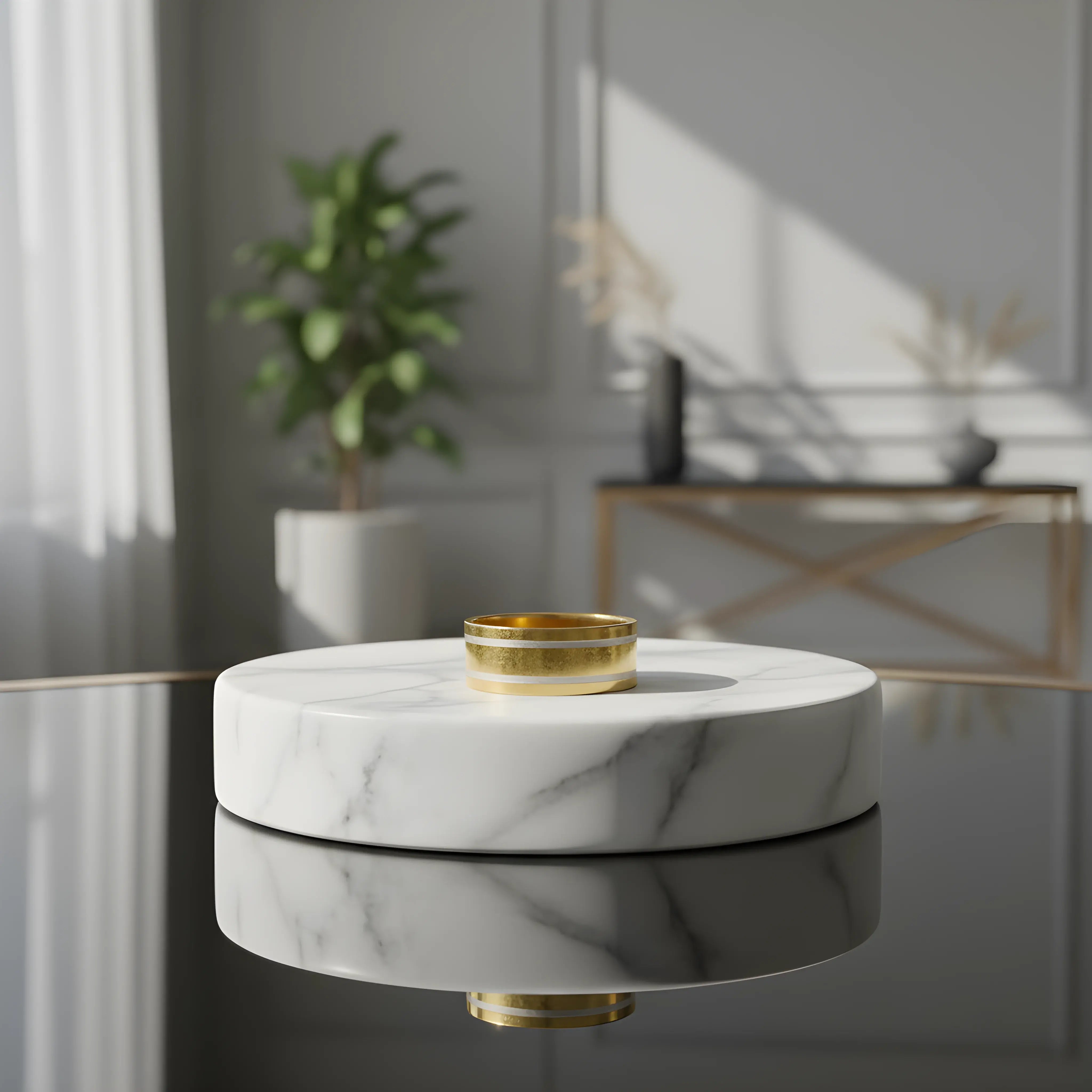 Two-Tone Gold Band Ring 5,3cm