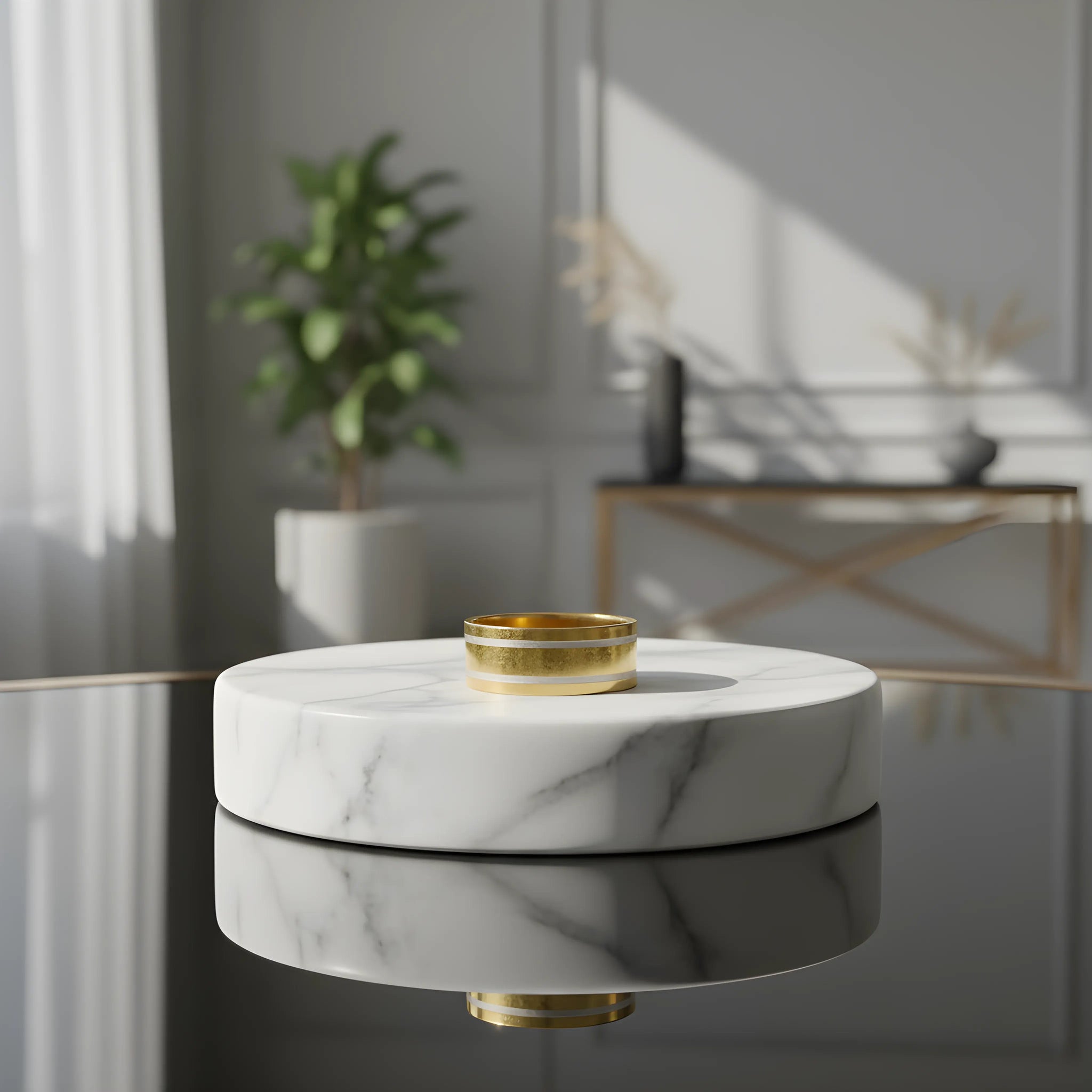 Two-Tone Gold Band Ring 5,3cm