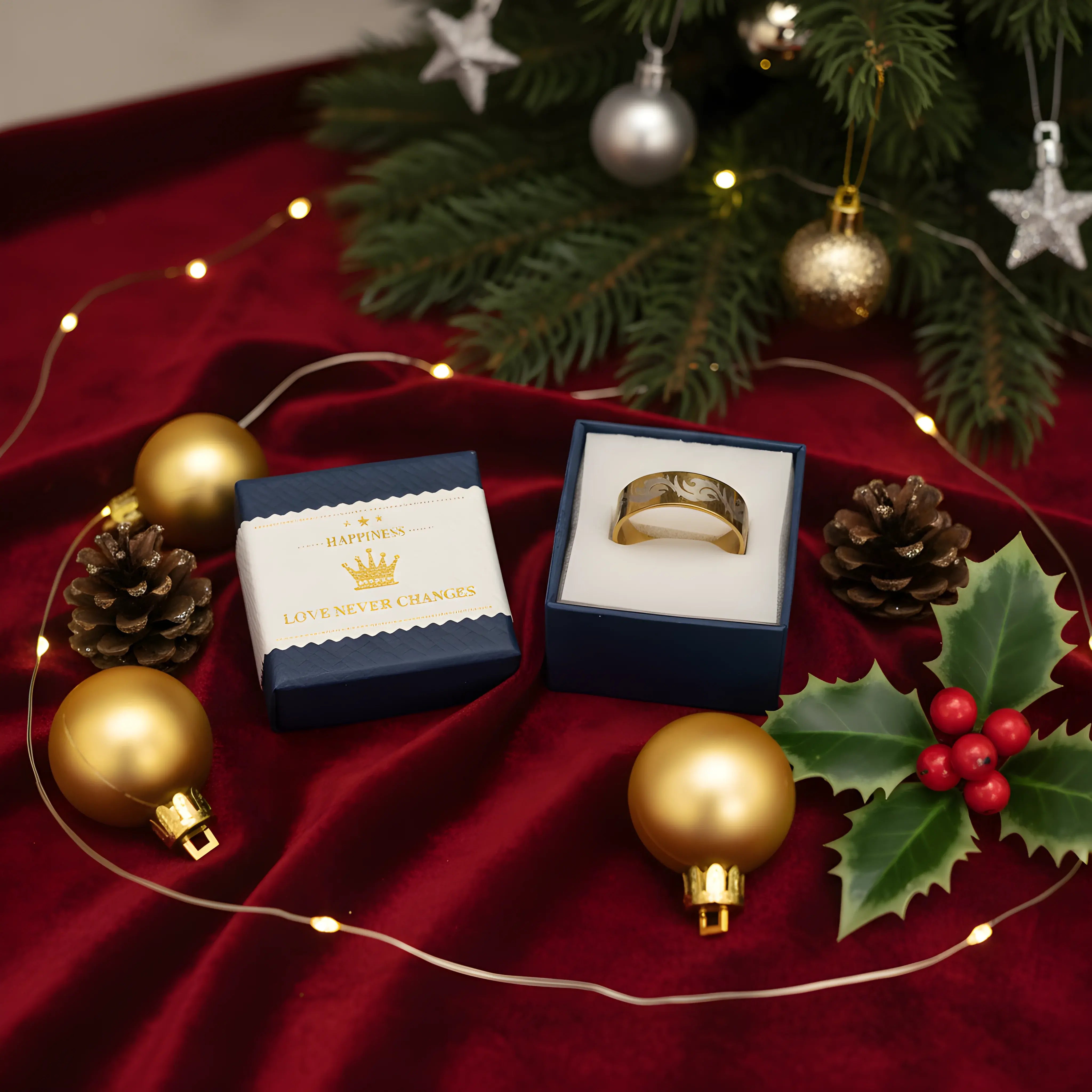 Gold Tribal Engraved Ring 6.6cm