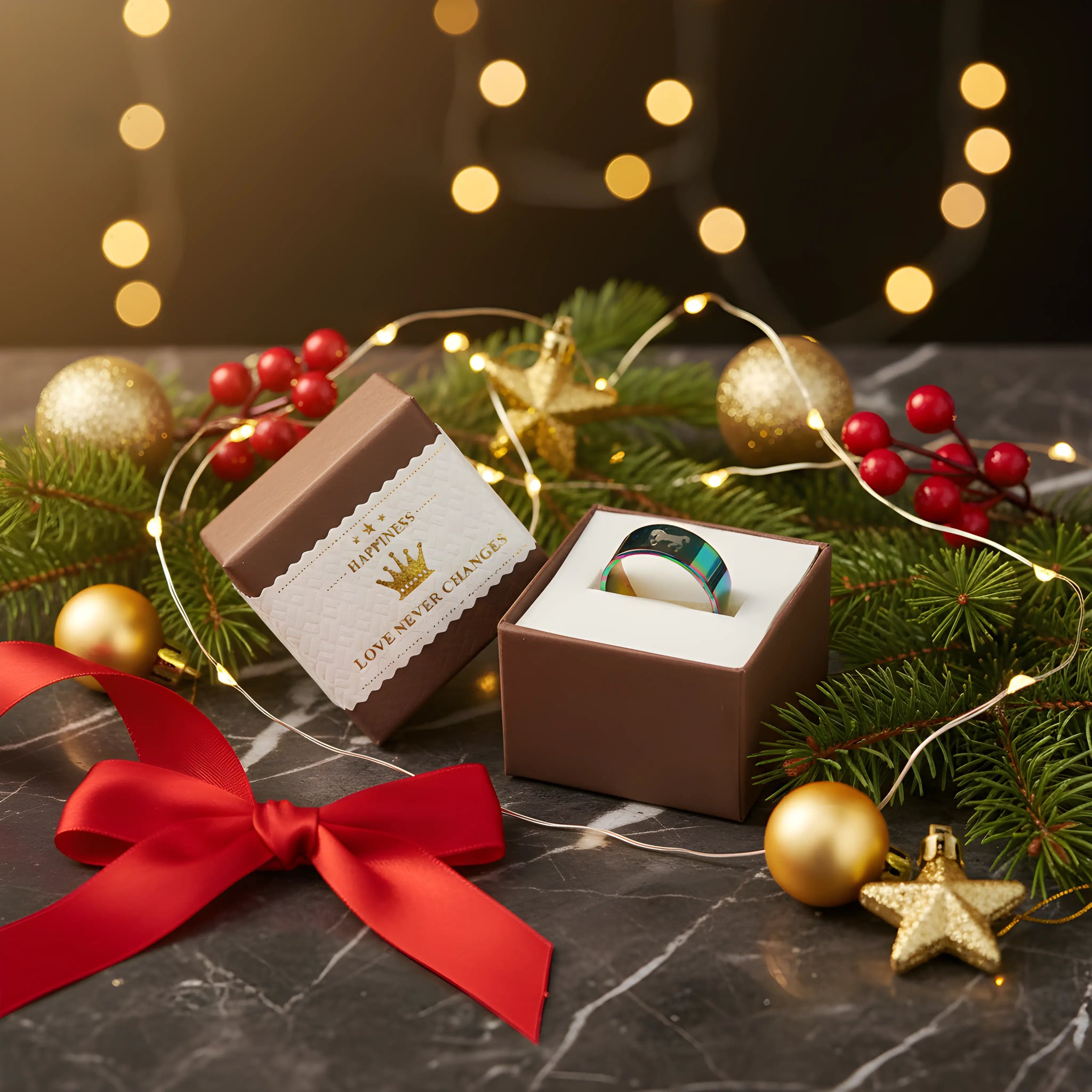 Rainbow Horse Titanium Ring 5,3cm