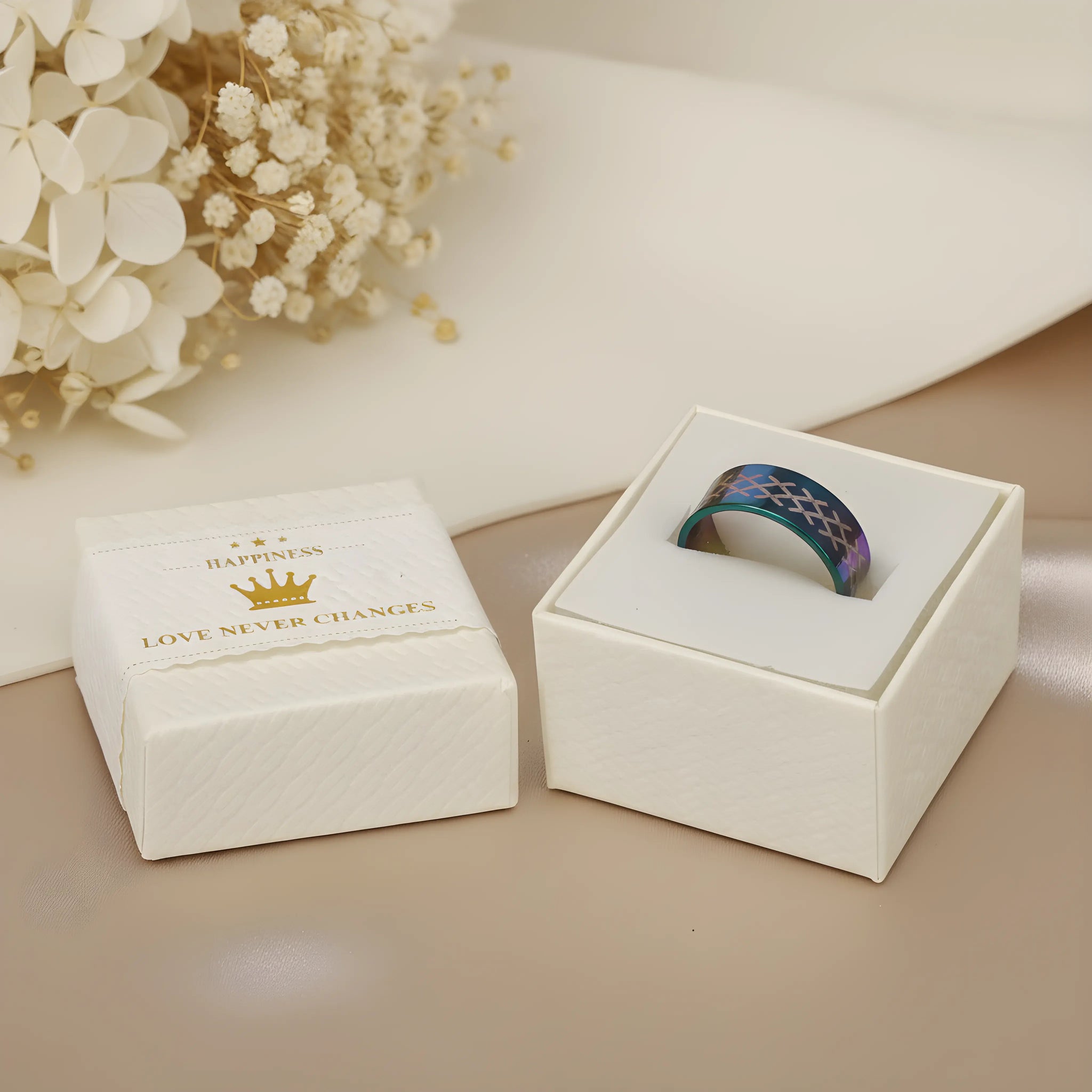 Rainbow Playing Cards Ring 5.9cm