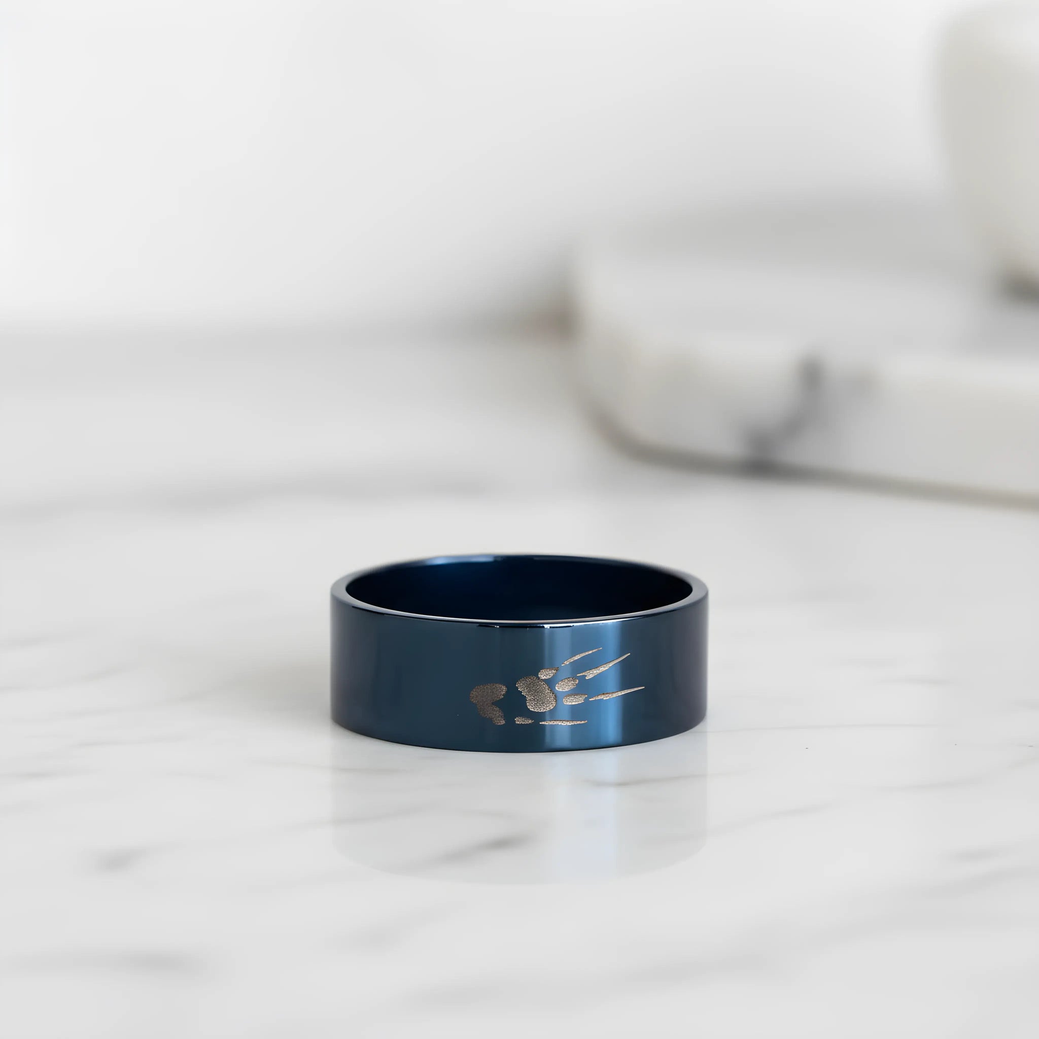 Midnight Blue Engraved Ring 6.3cm