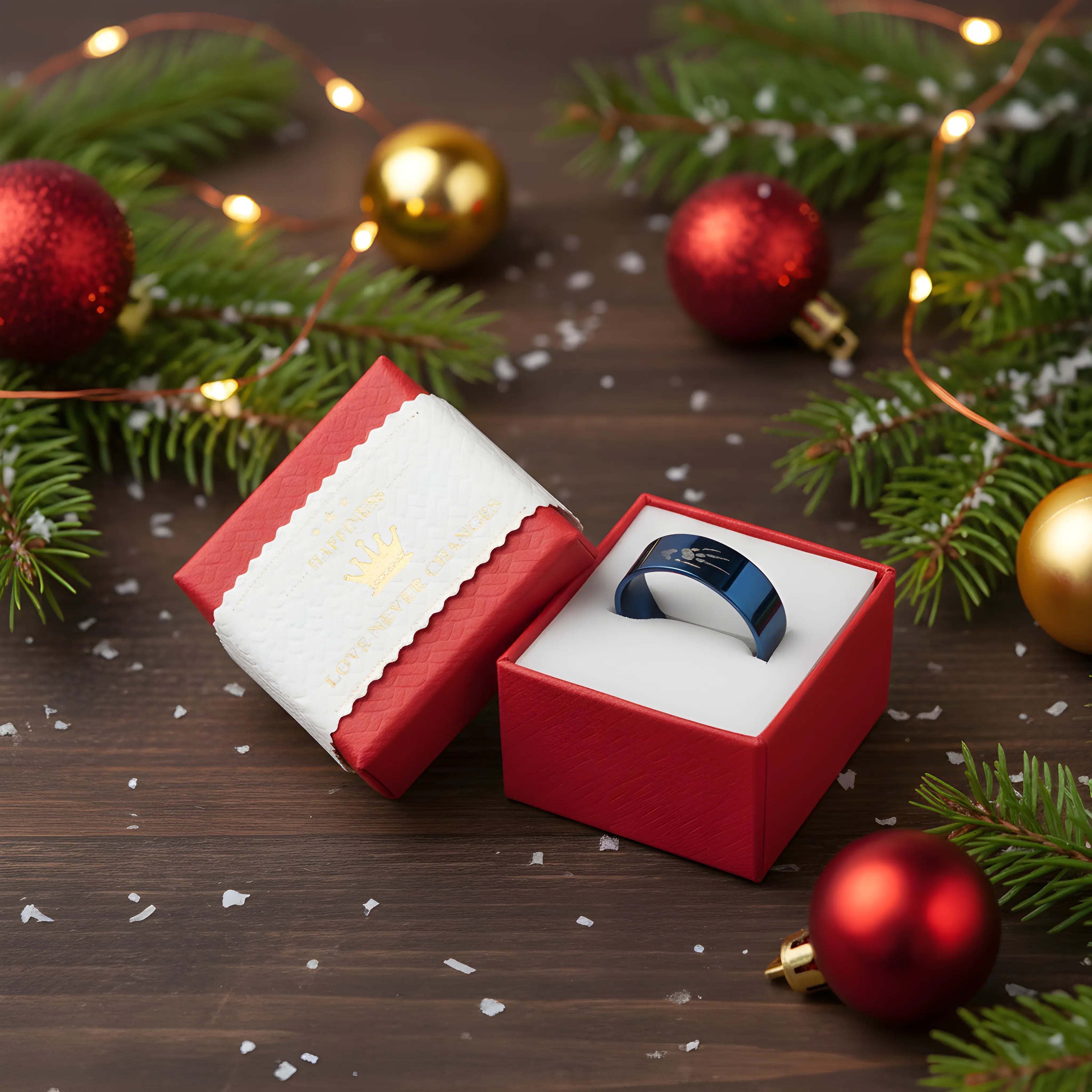 Midnight Blue Engraved Ring 6.3cm