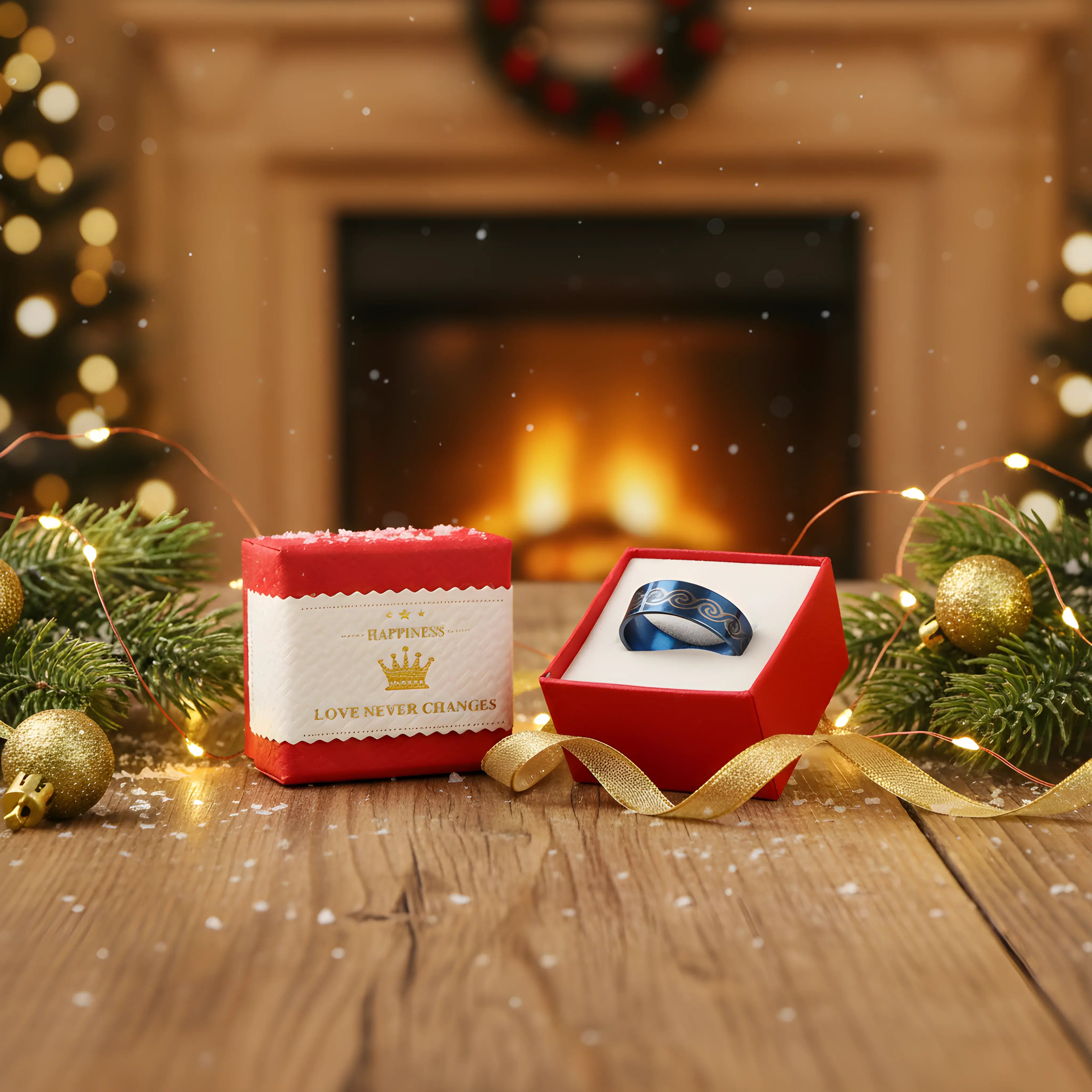 Blue Wave Engraved Ring 6.3cm