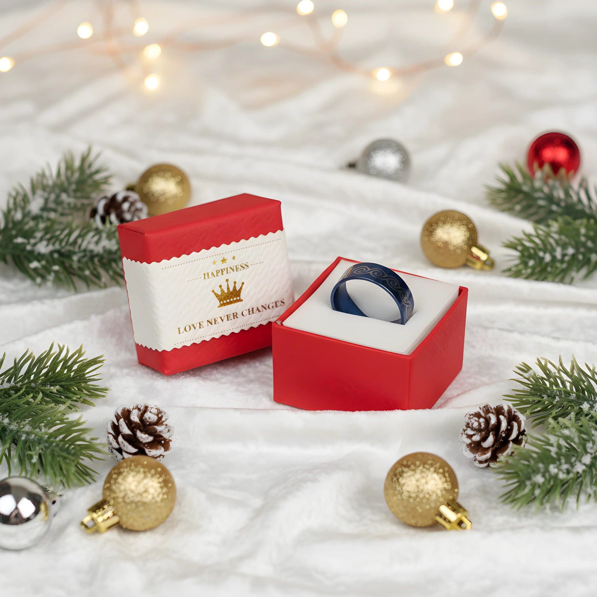 Blue Wave Engraved Ring 6.3cm