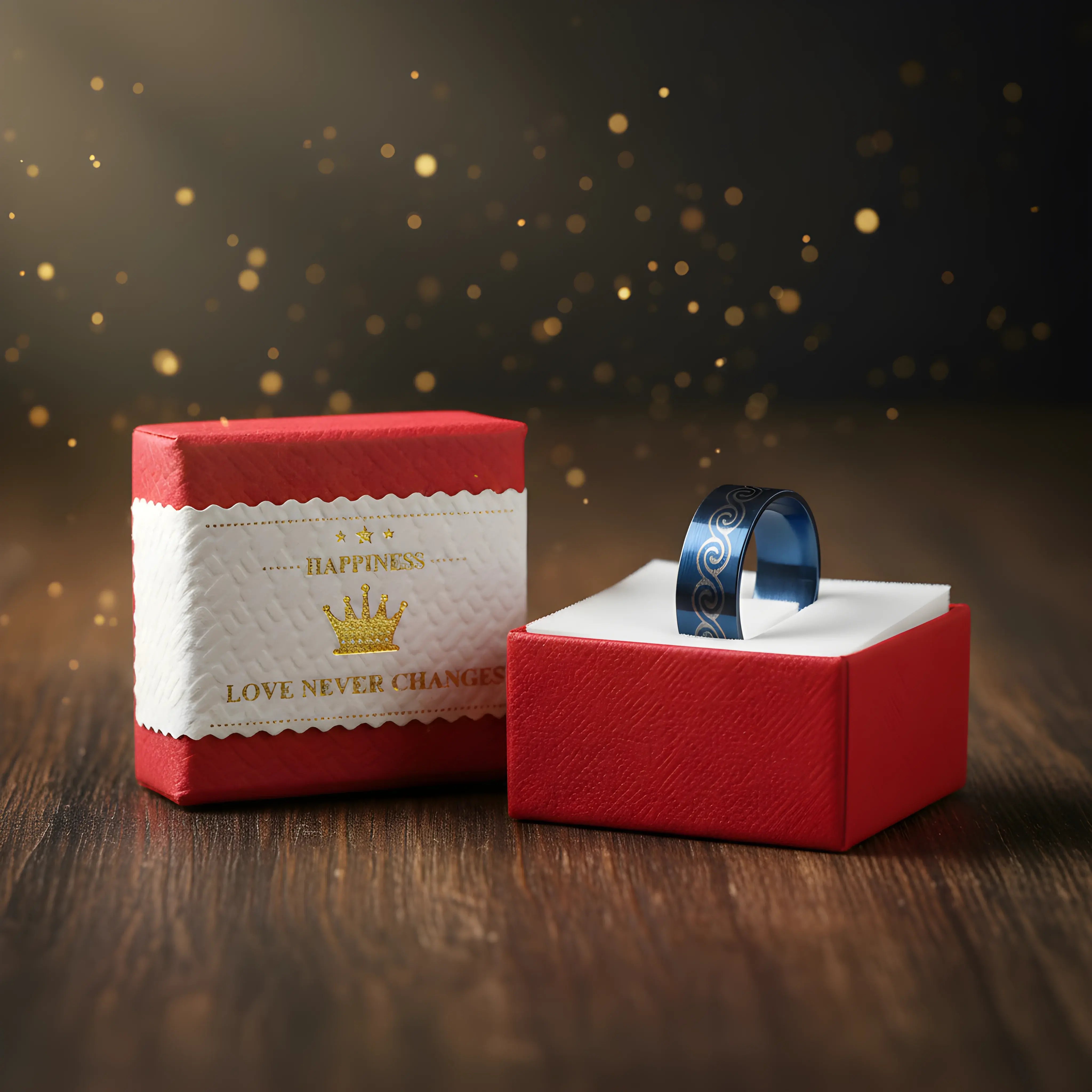 Blue Wave Engraved Ring 6.3cm