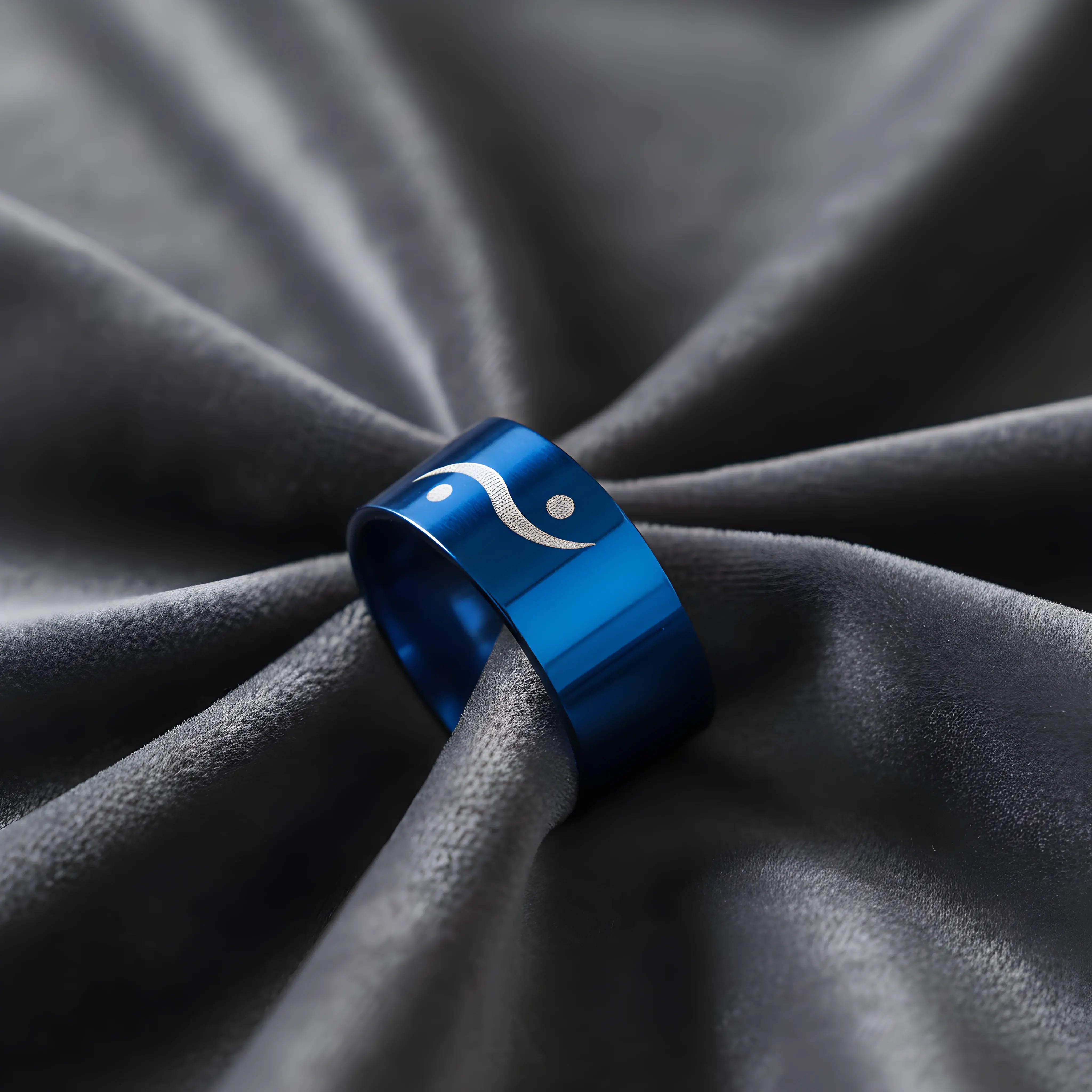 Blue Minimal Symbol Ring 5,3cm