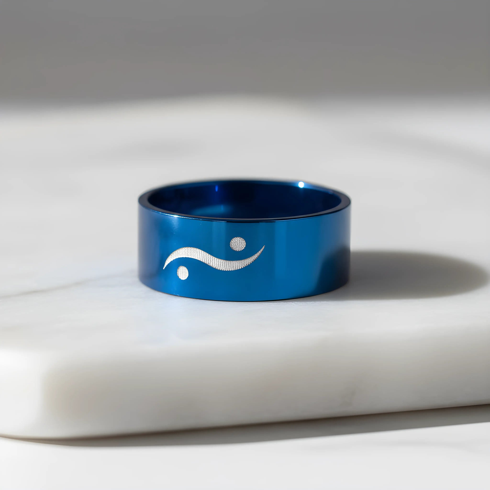 Blue Minimal Symbol Ring 5,3cm
