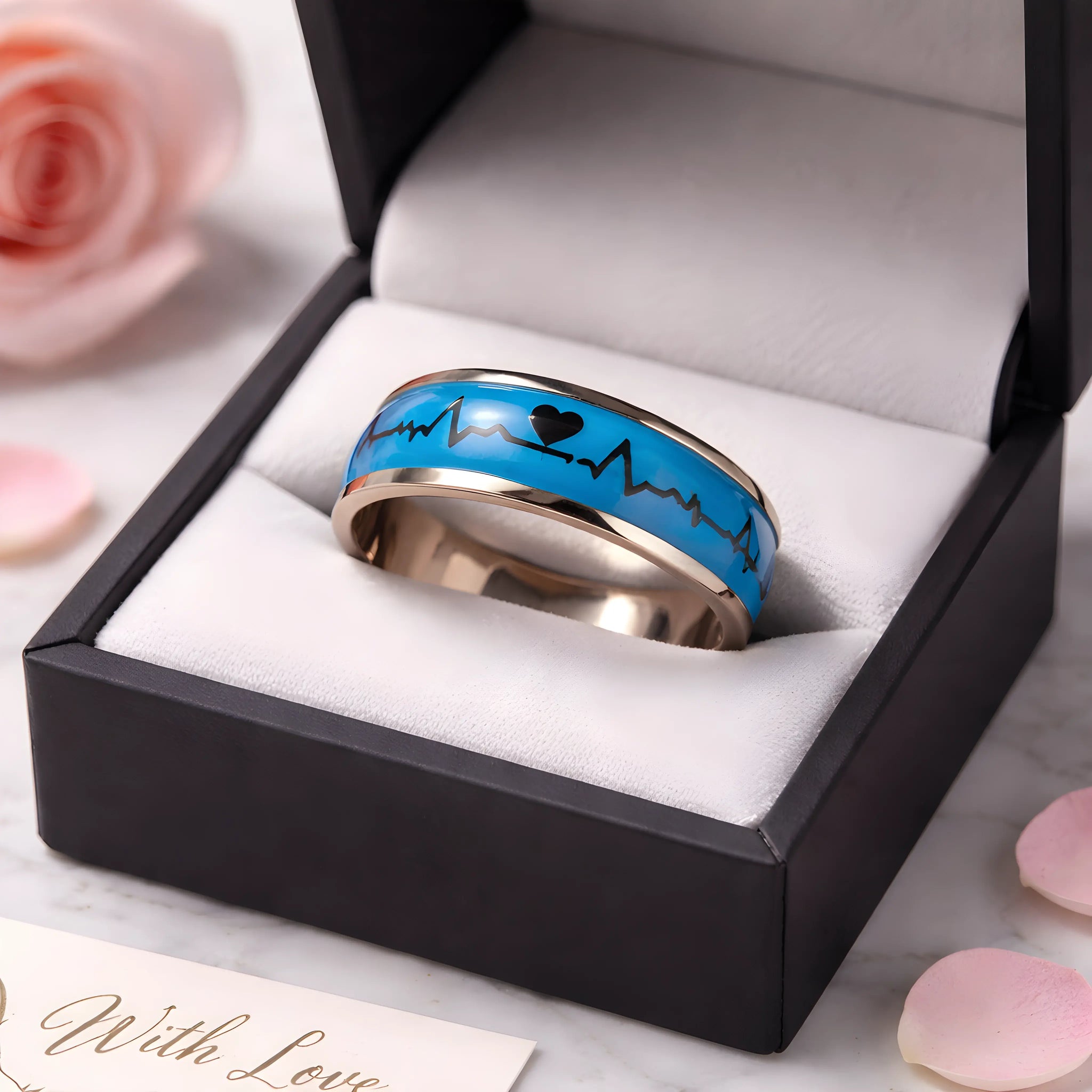 Heartbeat Love Blue Ring 6.1cm