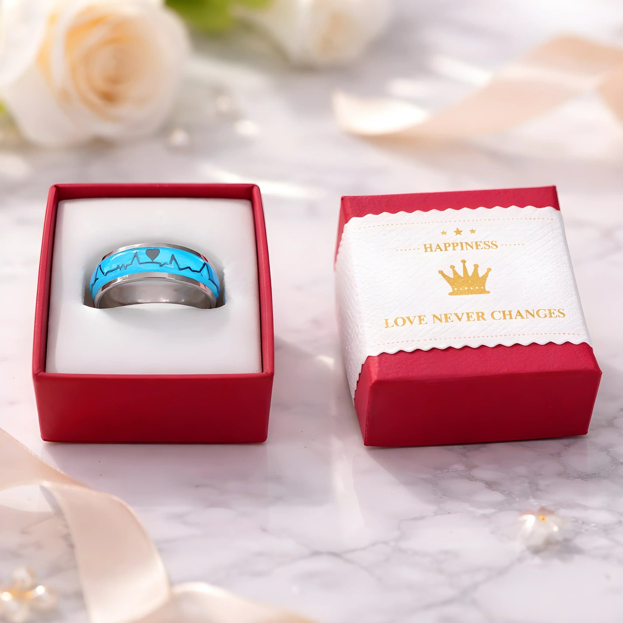 Heartbeat Love Blue Ring 6.1cm