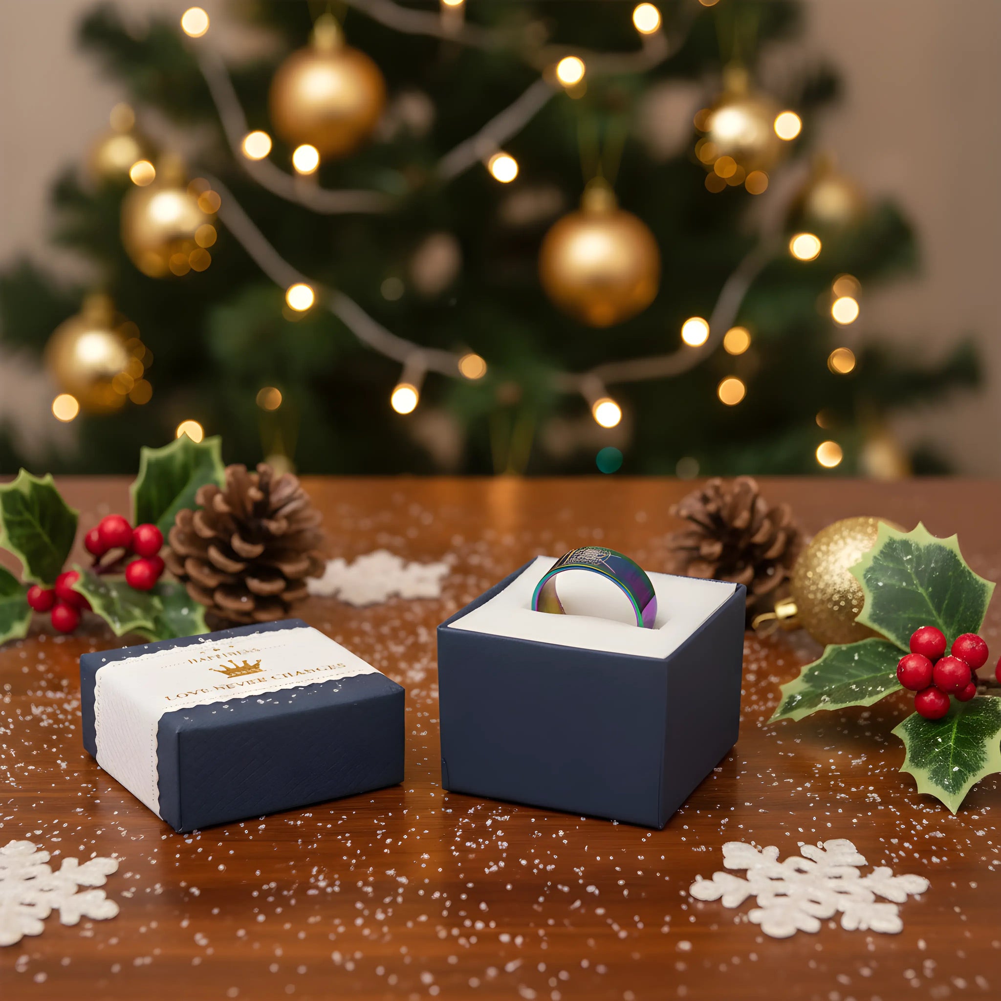 Aurora Spider Web Titanium Ring 5.3cm