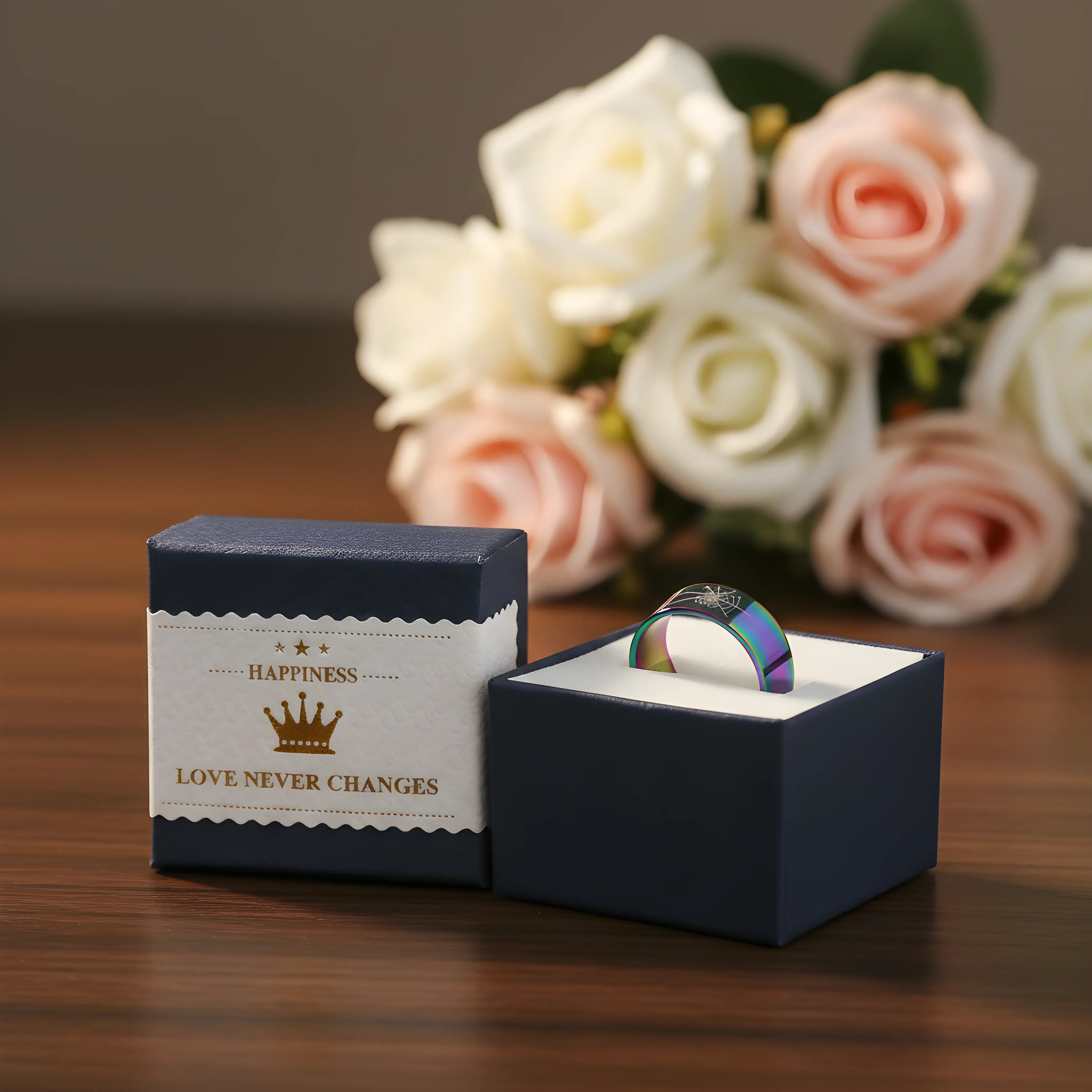 Aurora Spider Web Titanium Ring 5.3cm