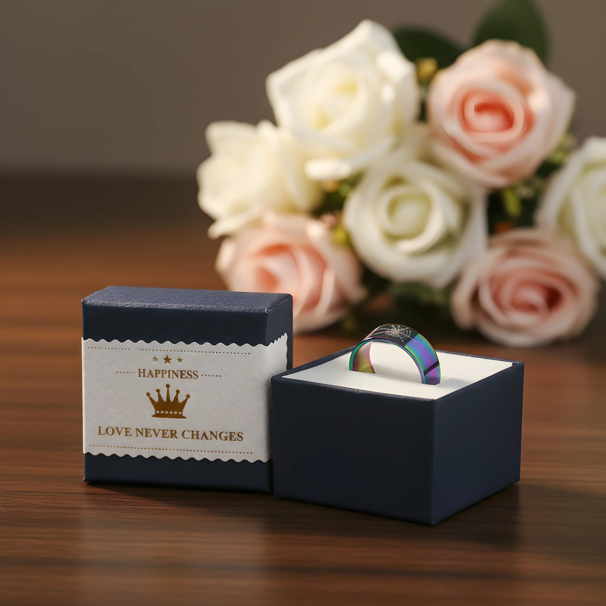 Aurora Spider Web Titanium Ring 5.3cm