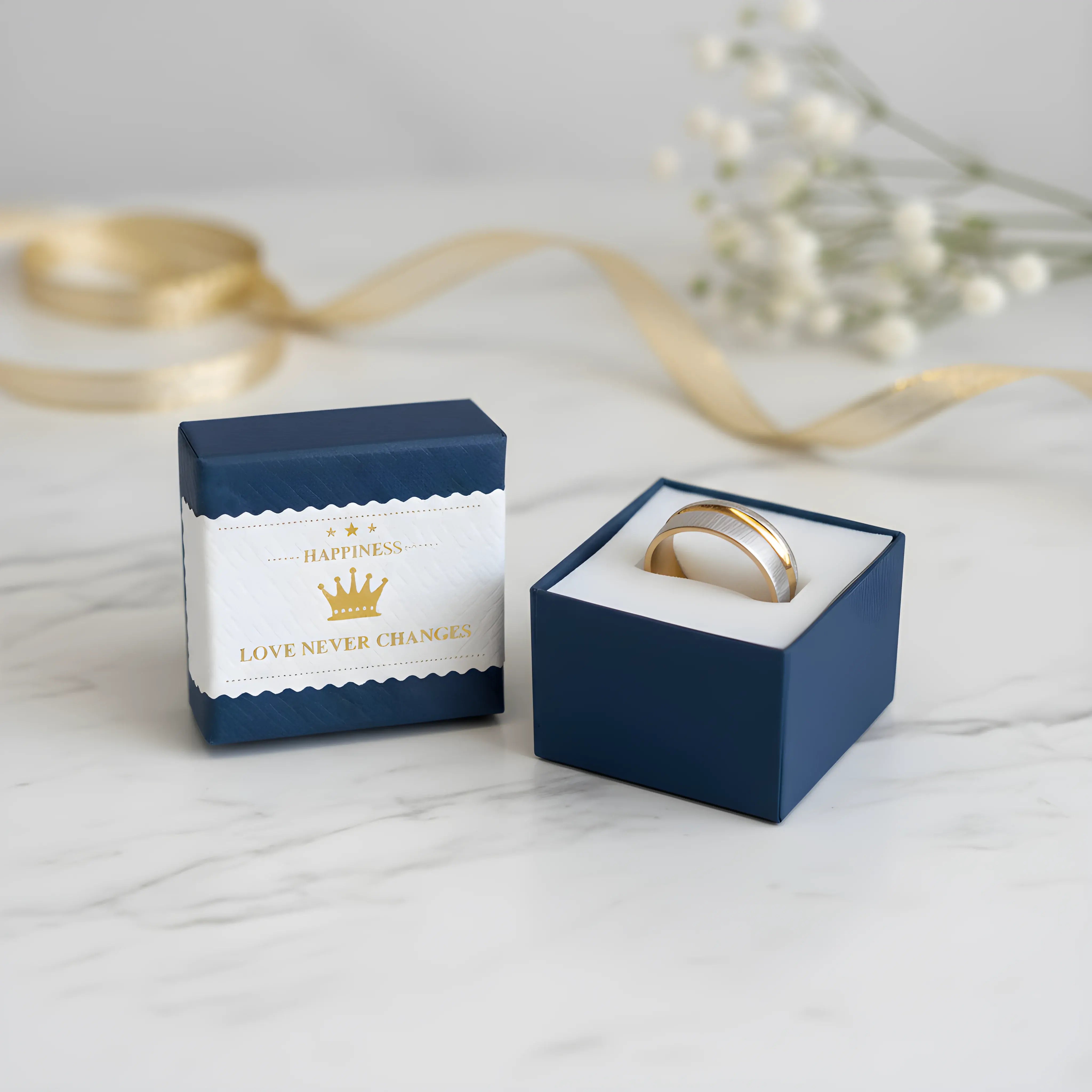 Two-Tone Brushed Gold & Silver Ring 5.9cm