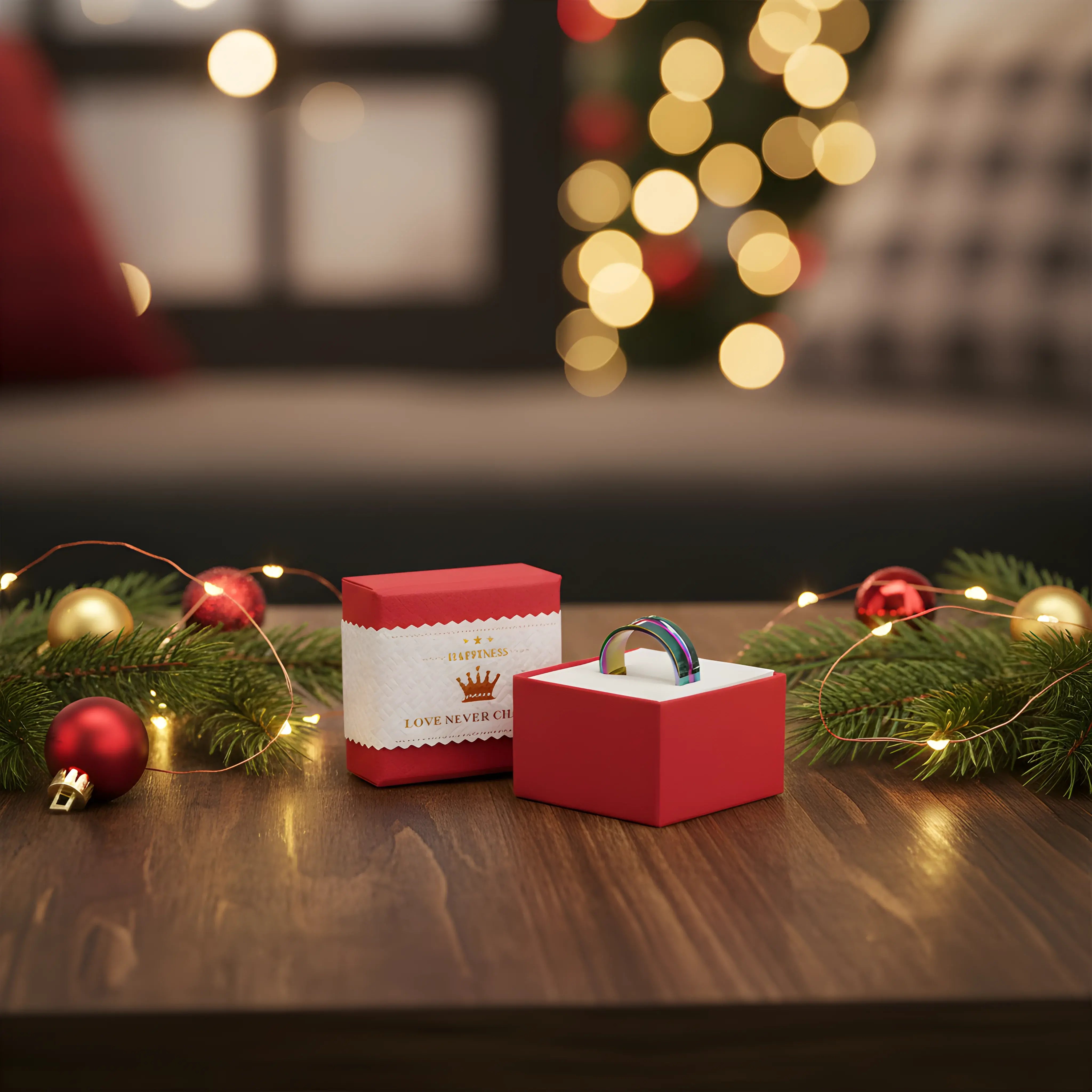 Aurora Two-Tone Titanium Ring 5.9cm